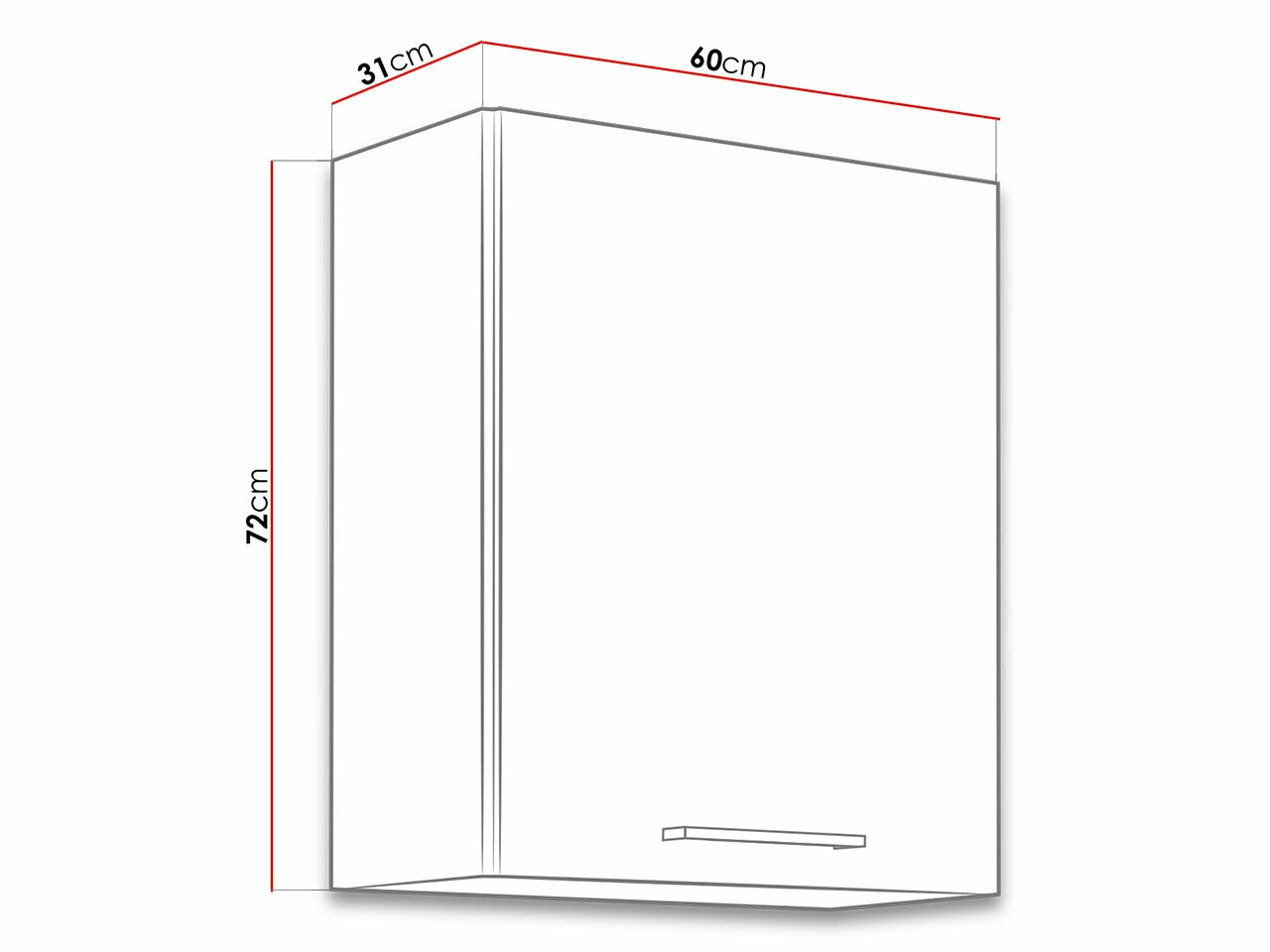 Modularni zidni ormarić Wood Dark 108