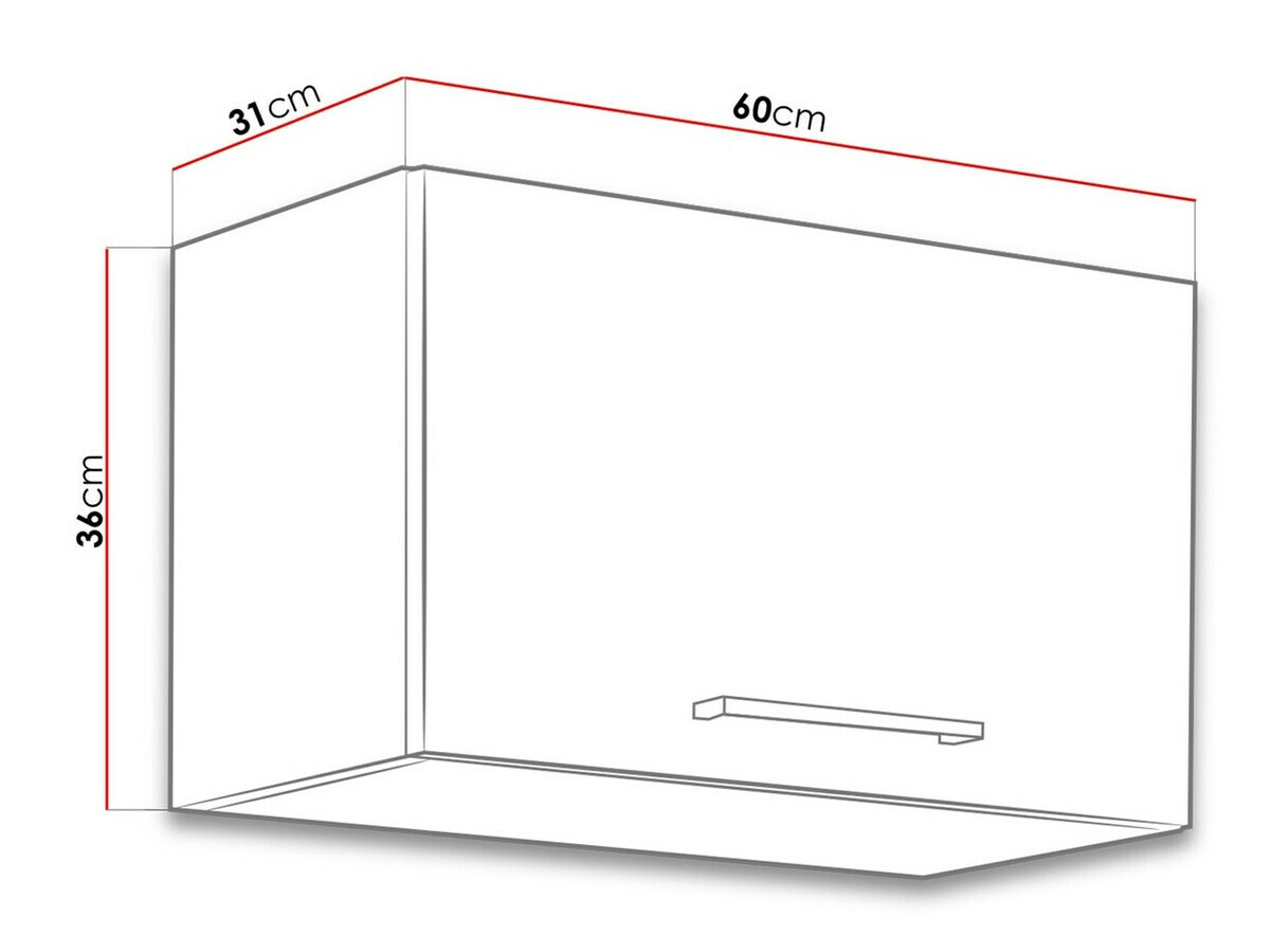 Modularni zidni ormarić Wood White 111