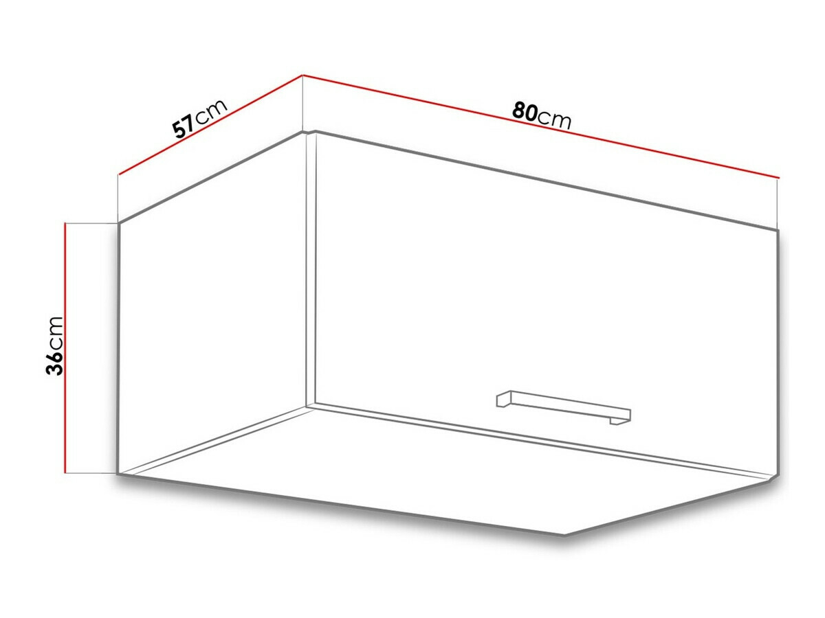 Modularni zidni ormarić Wood White 134