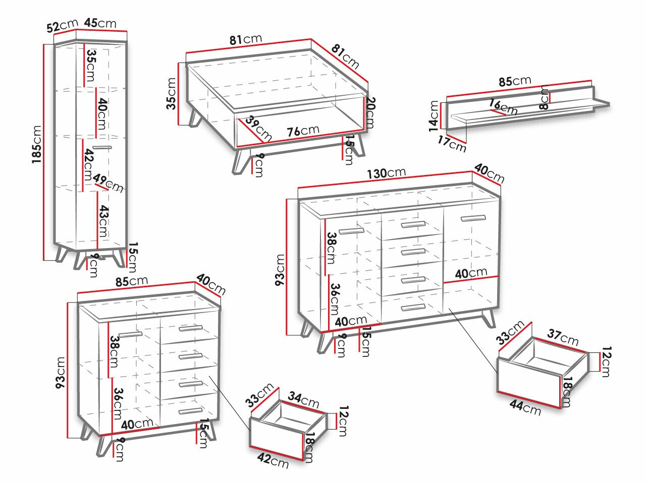 Set za dnevnu sobu Sorvera 115