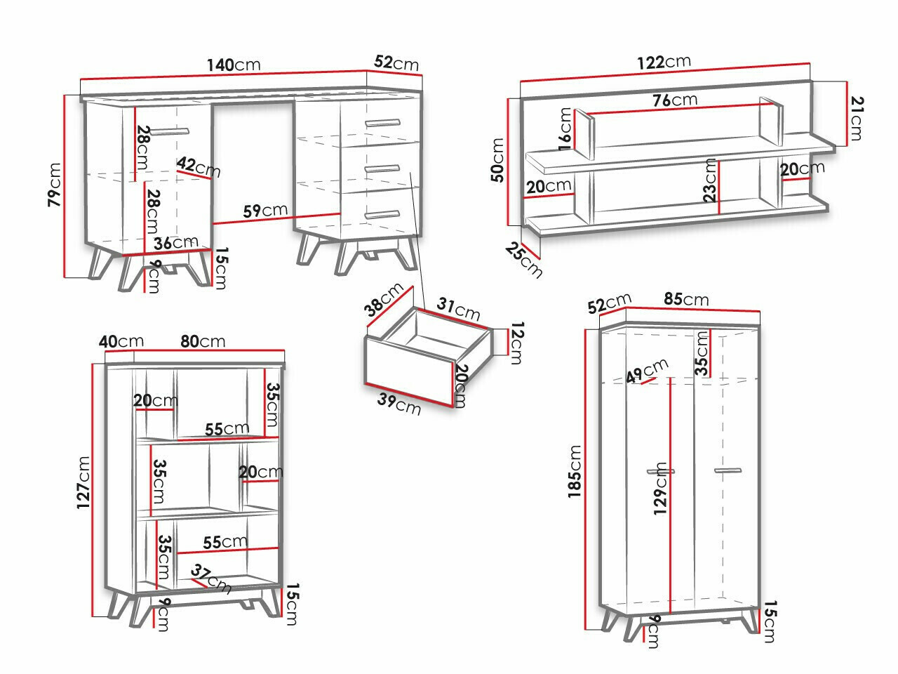Set za kućnu kancelariju Sorvera 114