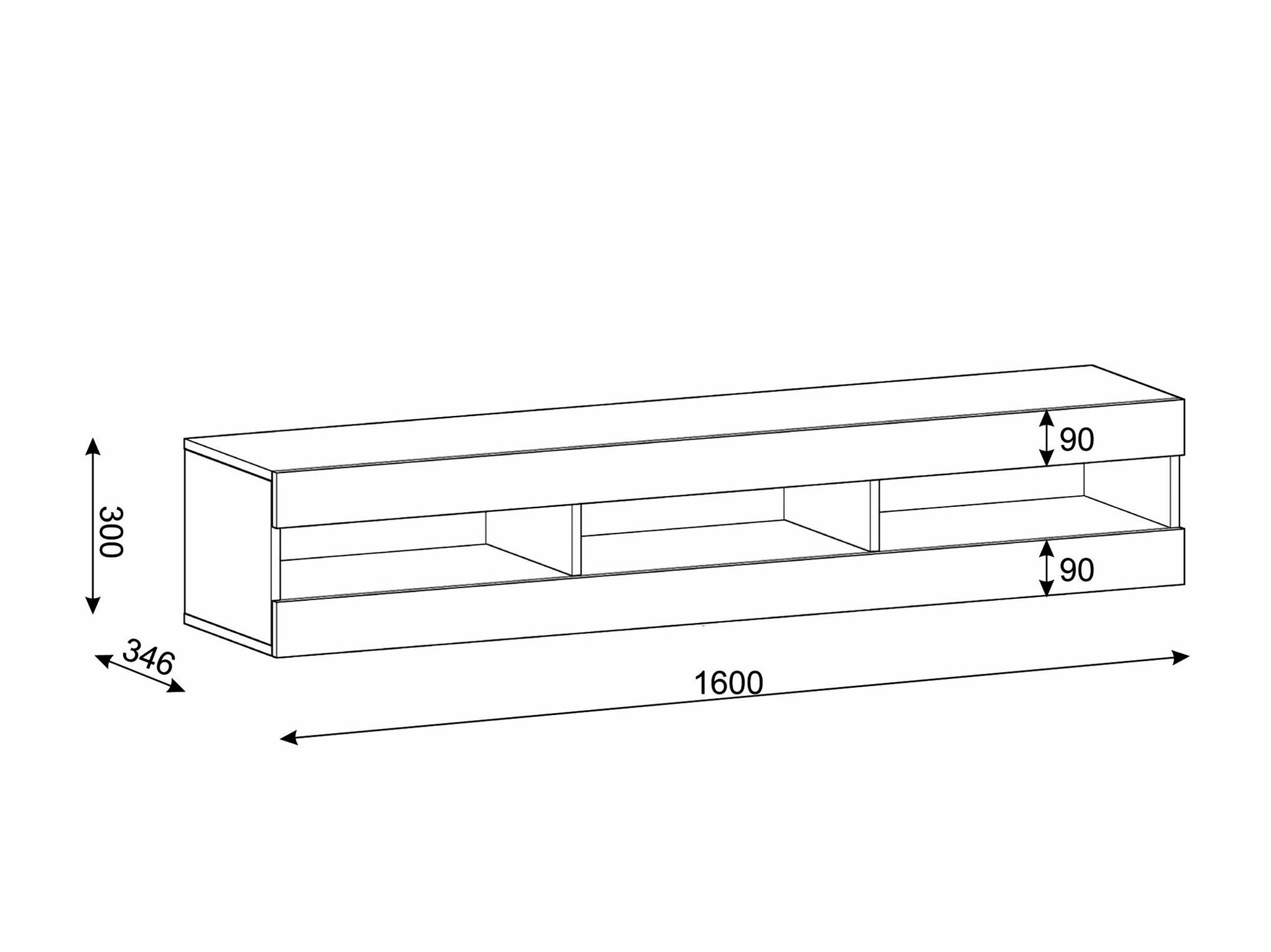 TV komoda Buffalo 168 (Sivo)