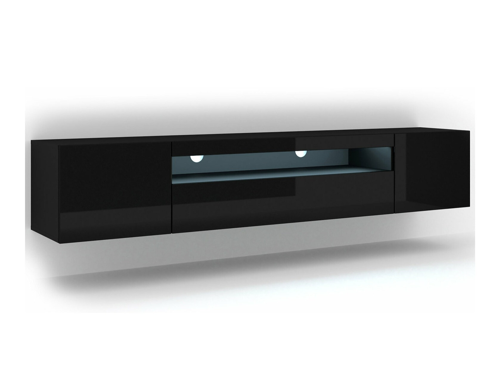 TV sto Morteo 104 (Crno + Crna visoki sjaj)