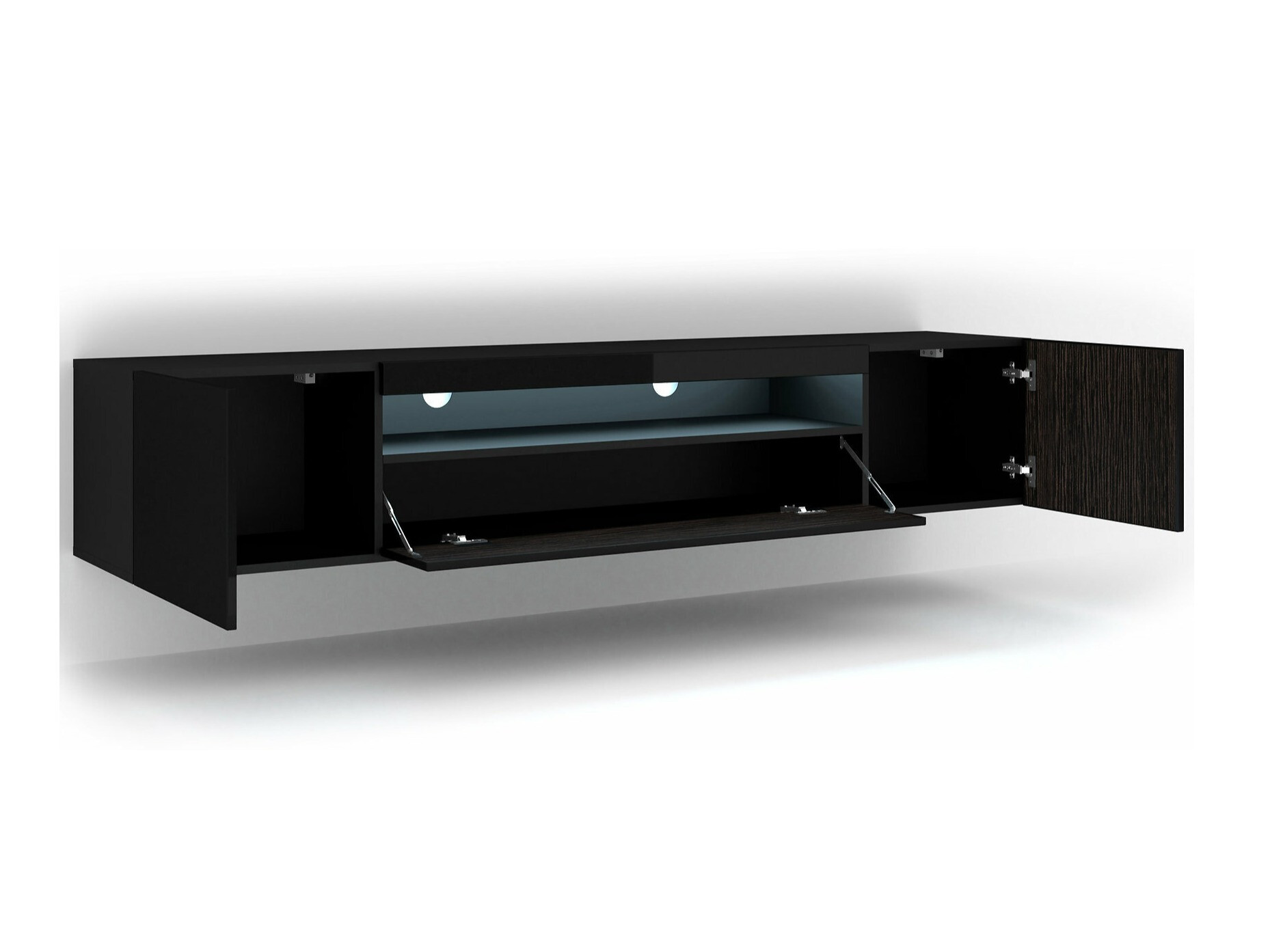 TV sto Morteo 104 (Crno + Crna visoki sjaj)