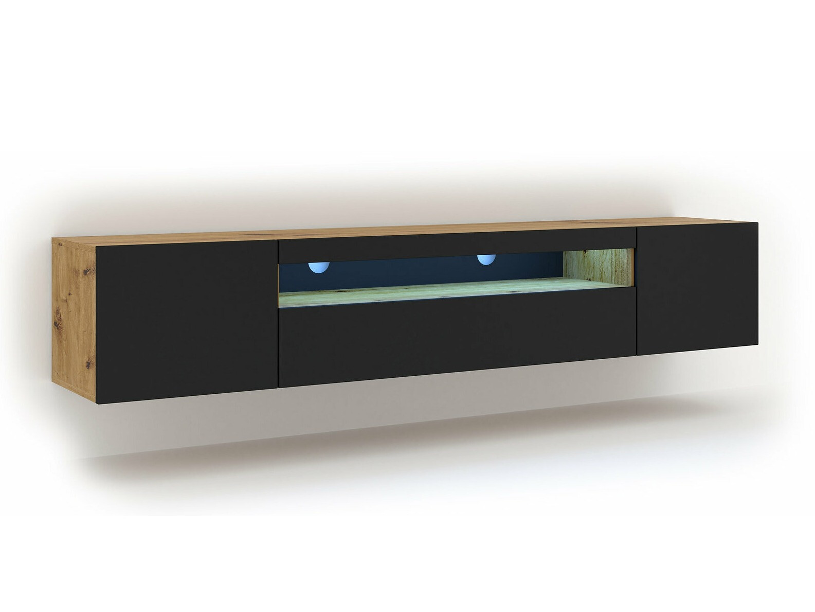 TV sto Morteo 104 (Zanatski hrast + Crno)