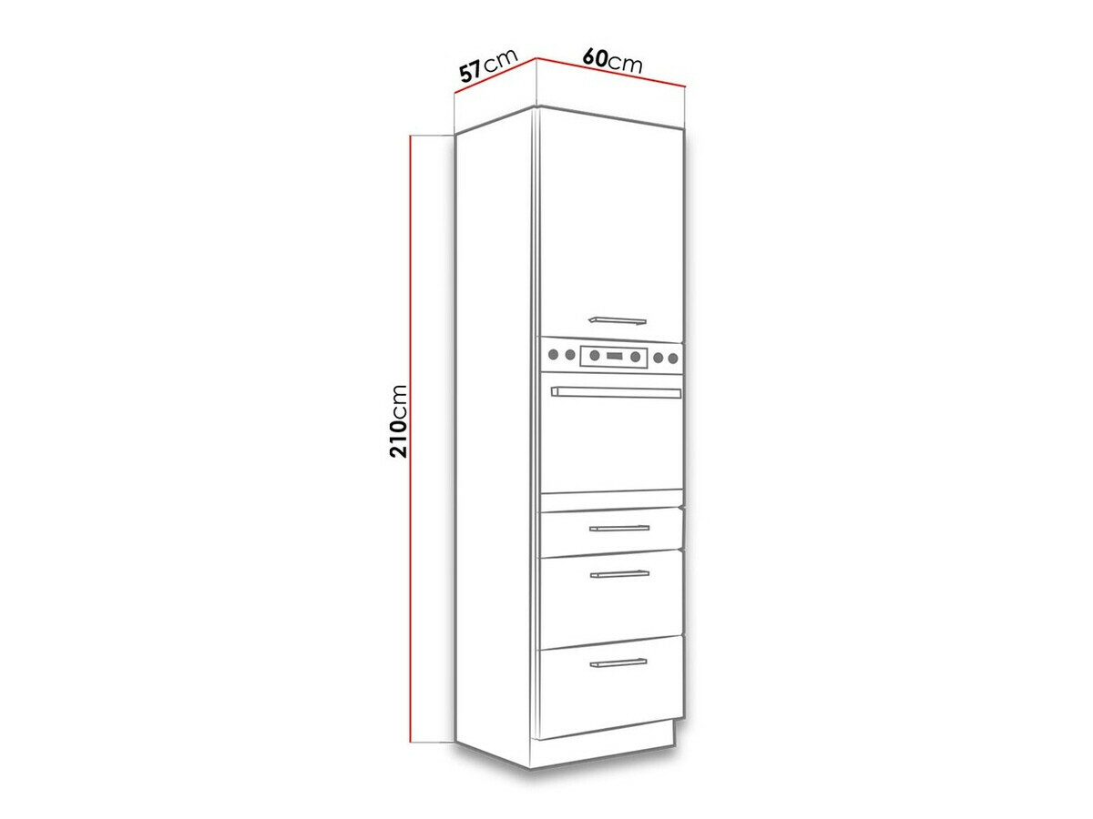 Modularni ormar za ugradne uređaje Wood Grey 126
