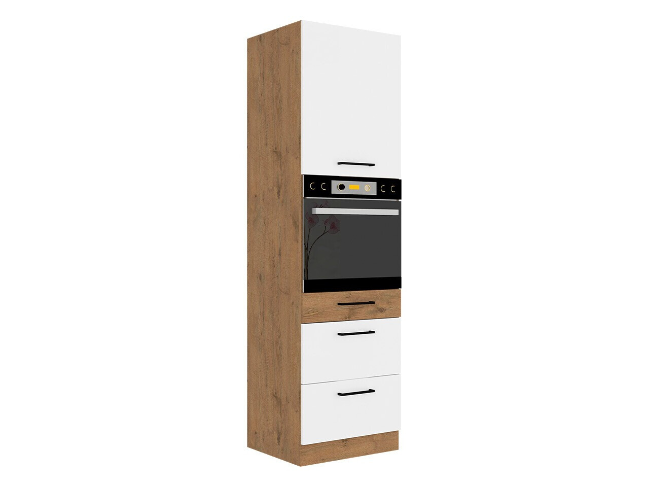 Modularni ormar za ugradne uređaje Wood White 126