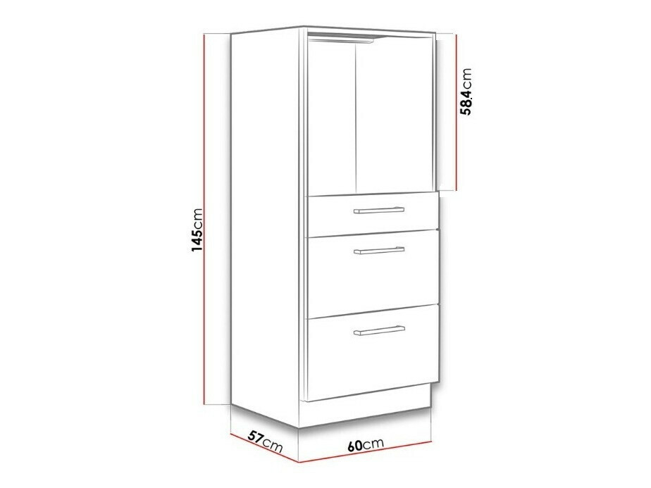 Modularni ormar za ugradne uređaje Wood White 102
