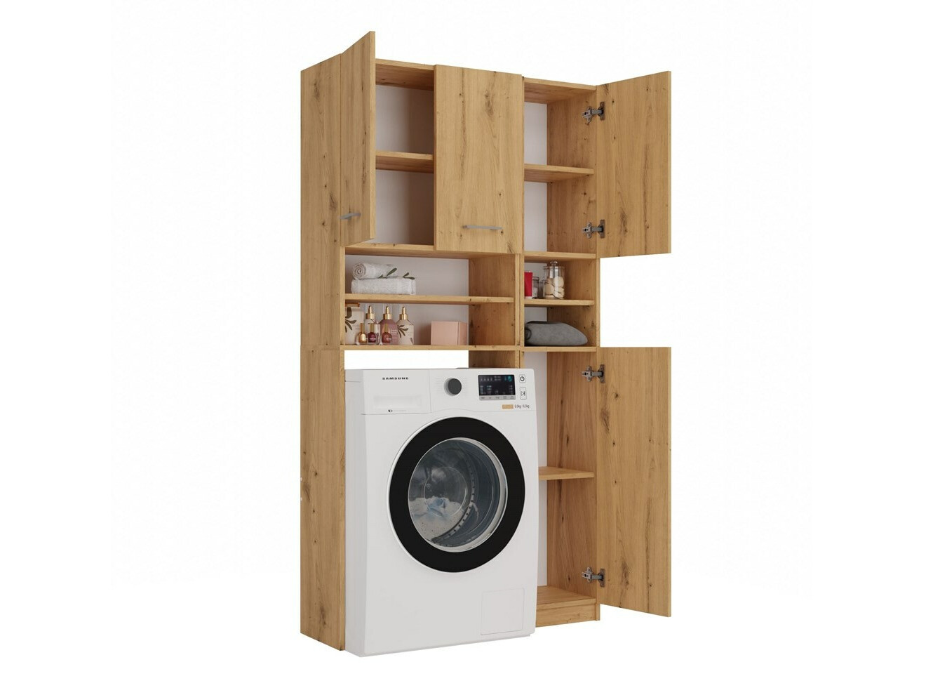 Polica za kupatilo Mandeville 128 (Zanatski hrast)