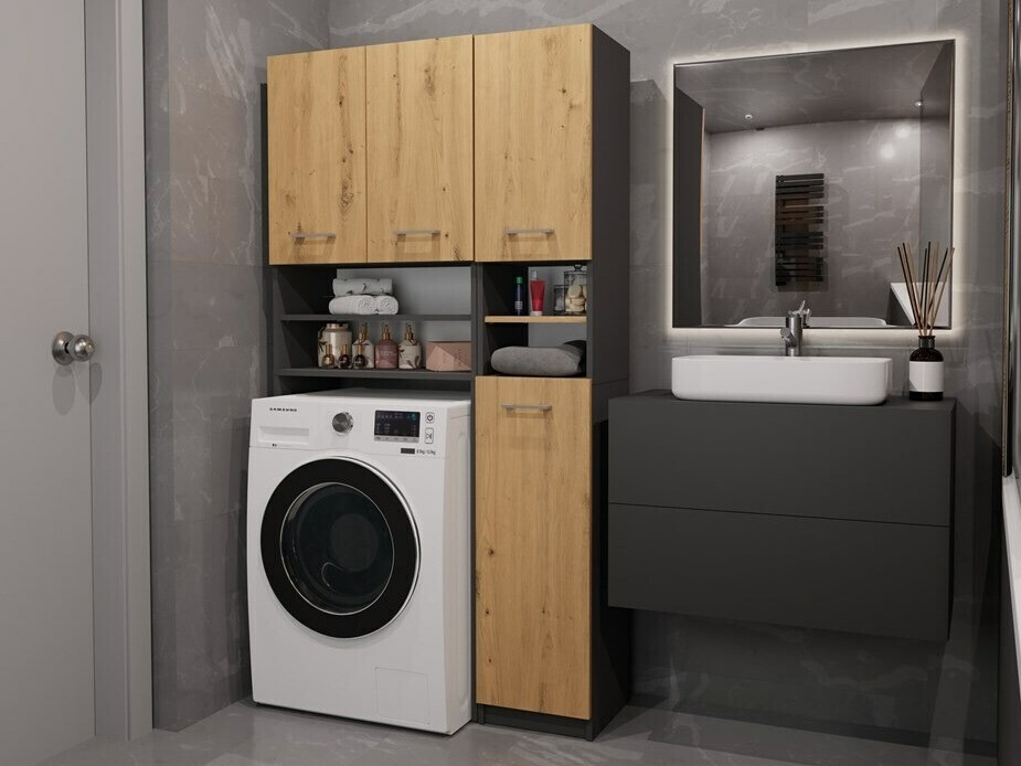 Polica za kupatilo Mandeville 128 (Zanatski hrast)