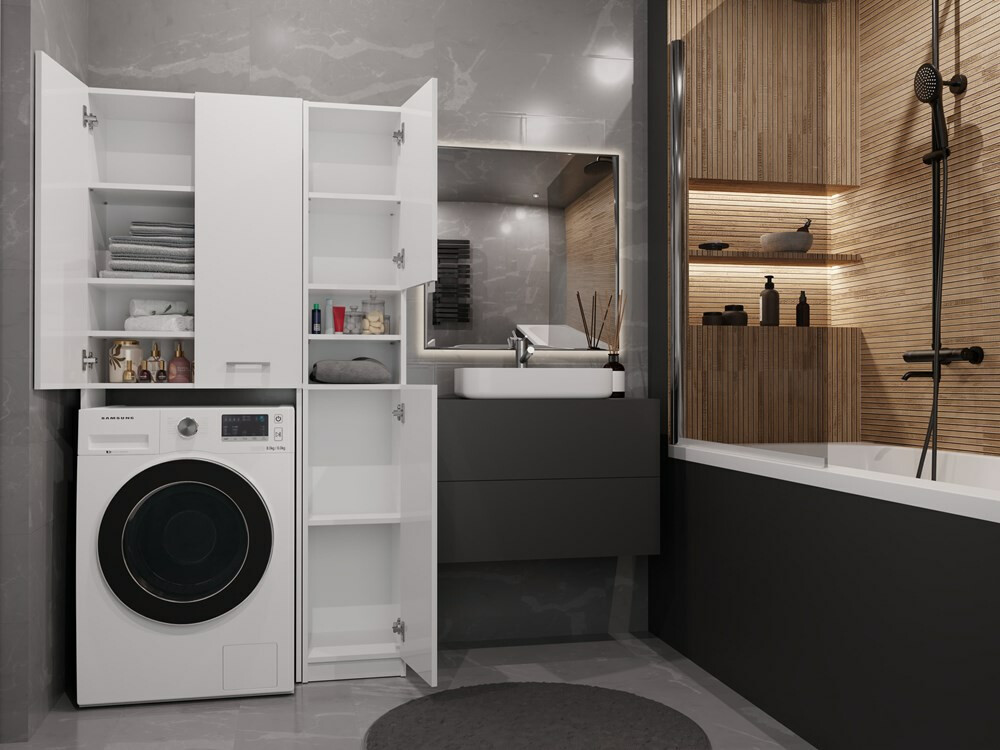 Polica za kupatilo Mandeville 130 (Belo)