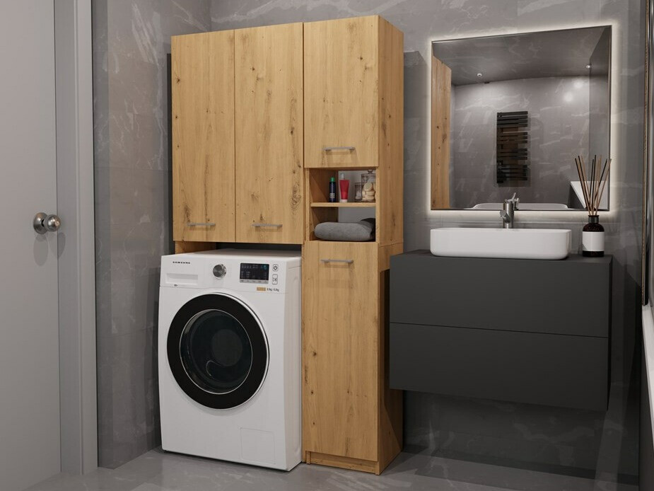 Polica za kupatilo Mandeville 130 (Zanatski hrast)