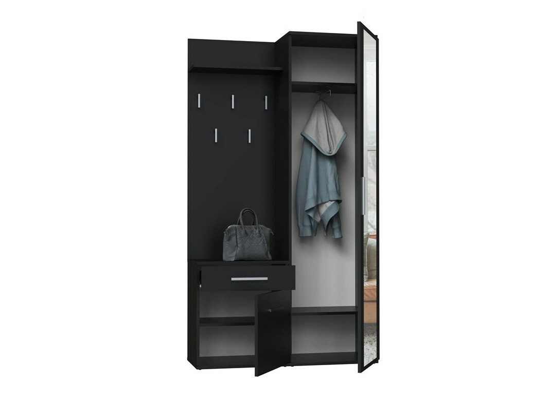 Set za hodnik Mandeville 126 (Mat crna)