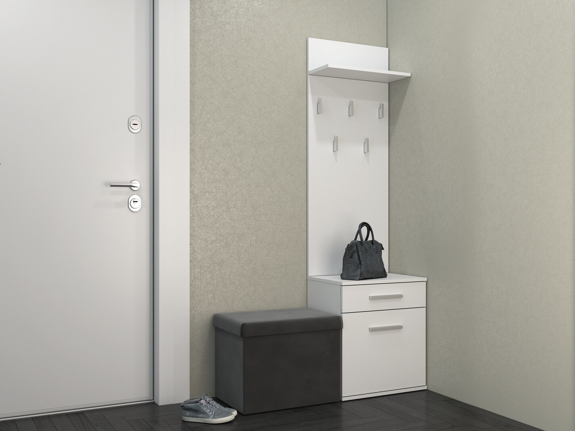 Set za hodnik Mandeville 129 (Mat belo)