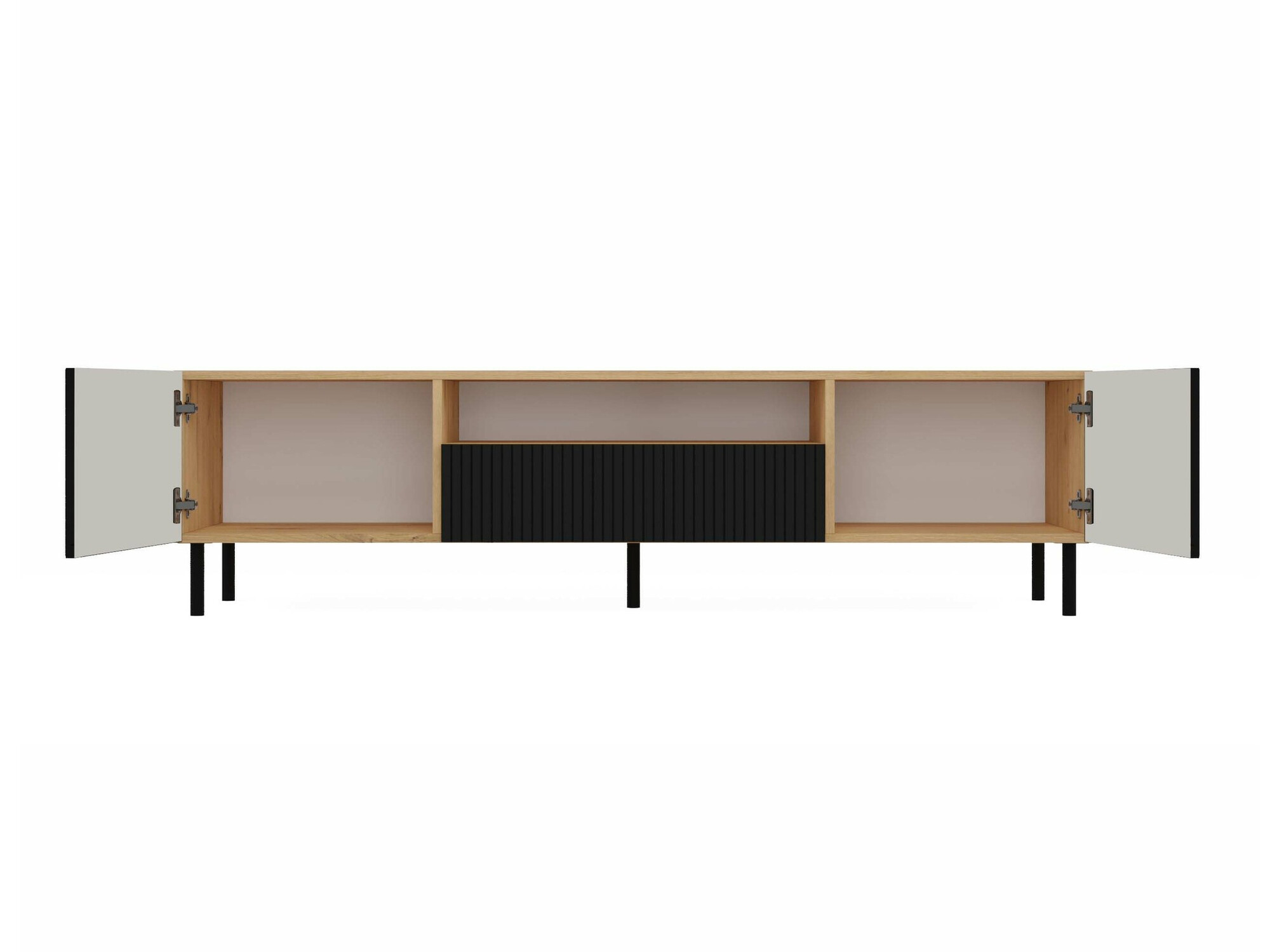 TV sto Romseru 105 (Crno + Zanatski hrast)