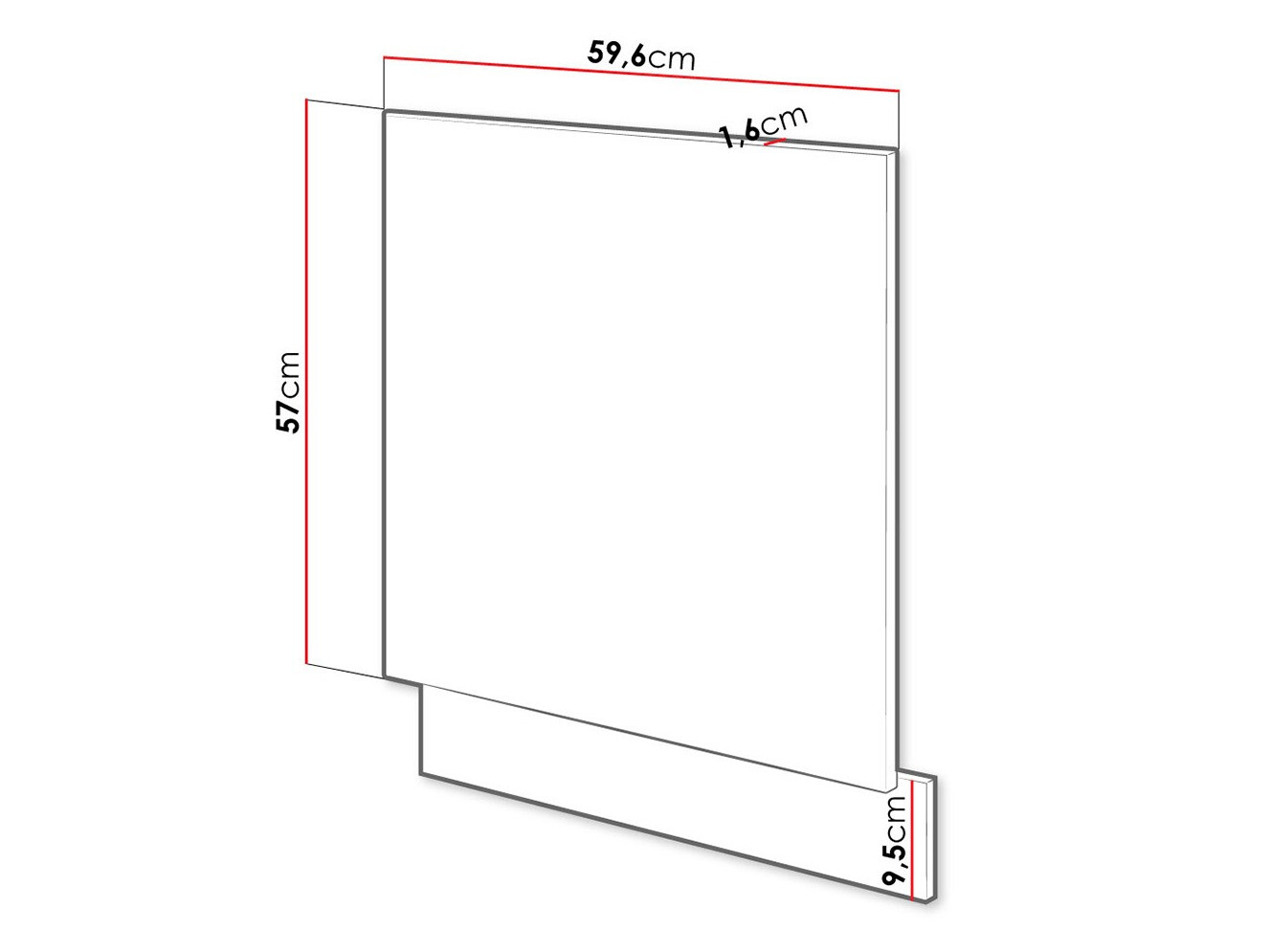 Vrata mašine za pranje posuđa Wood White 105