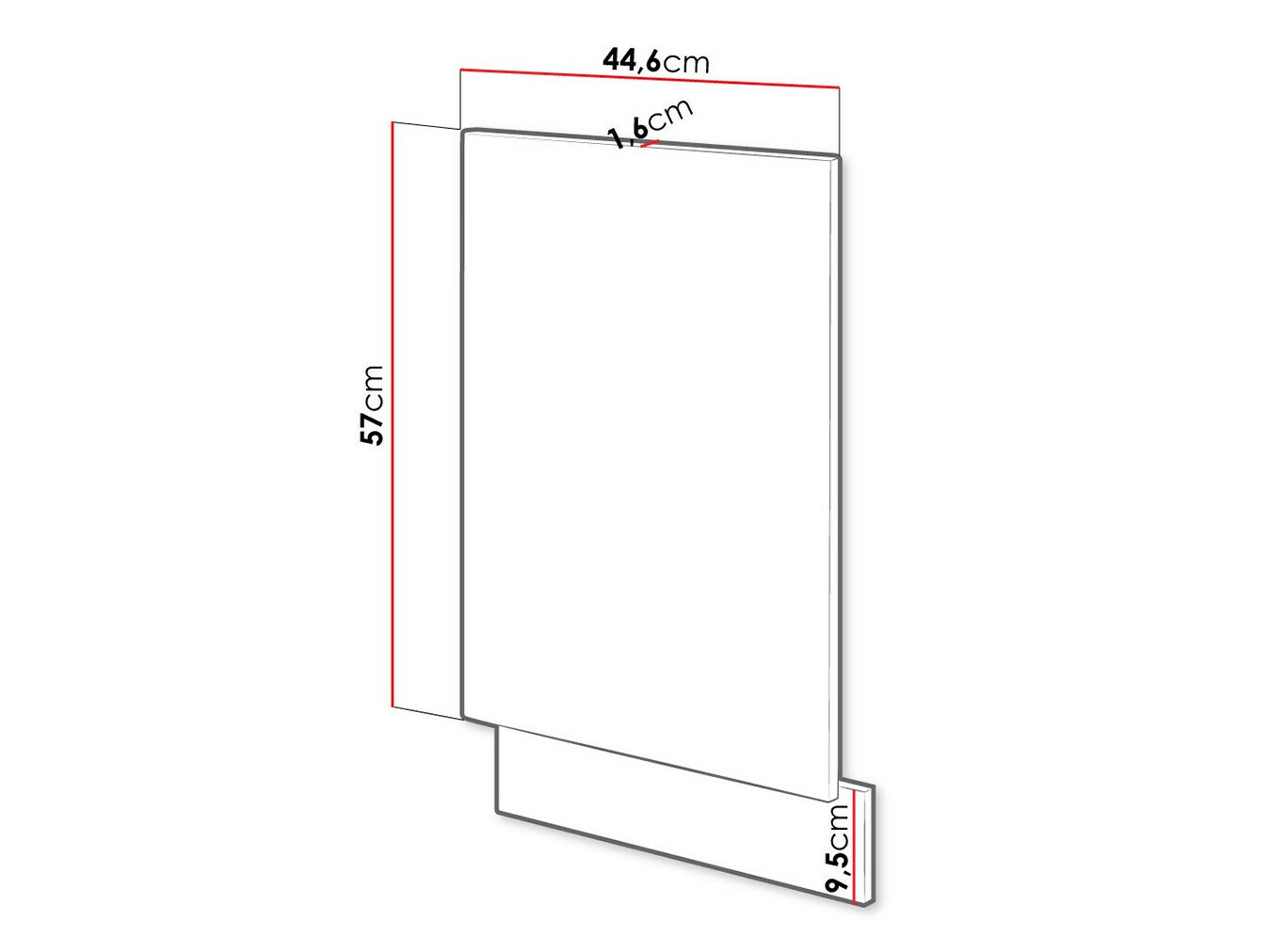 Vrata mašine za pranje suđa Wood White 106