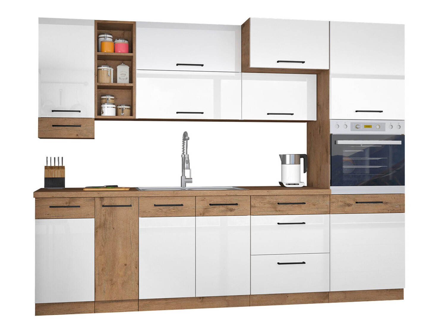 Modularni kuhinjski set Wood White 137