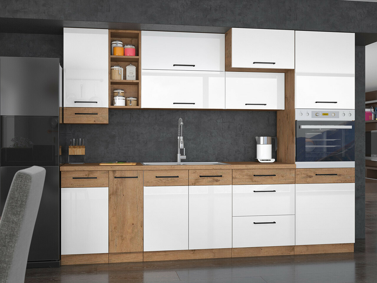Modularni kuhinjski set Wood White 137