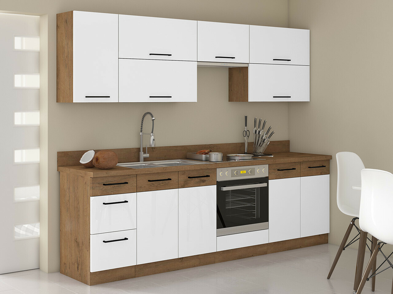 Modularni kuhinjski set Wood White 138