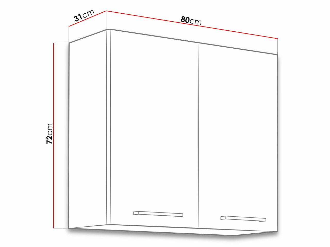 Modularni zidni ormarić Wood Dark 126