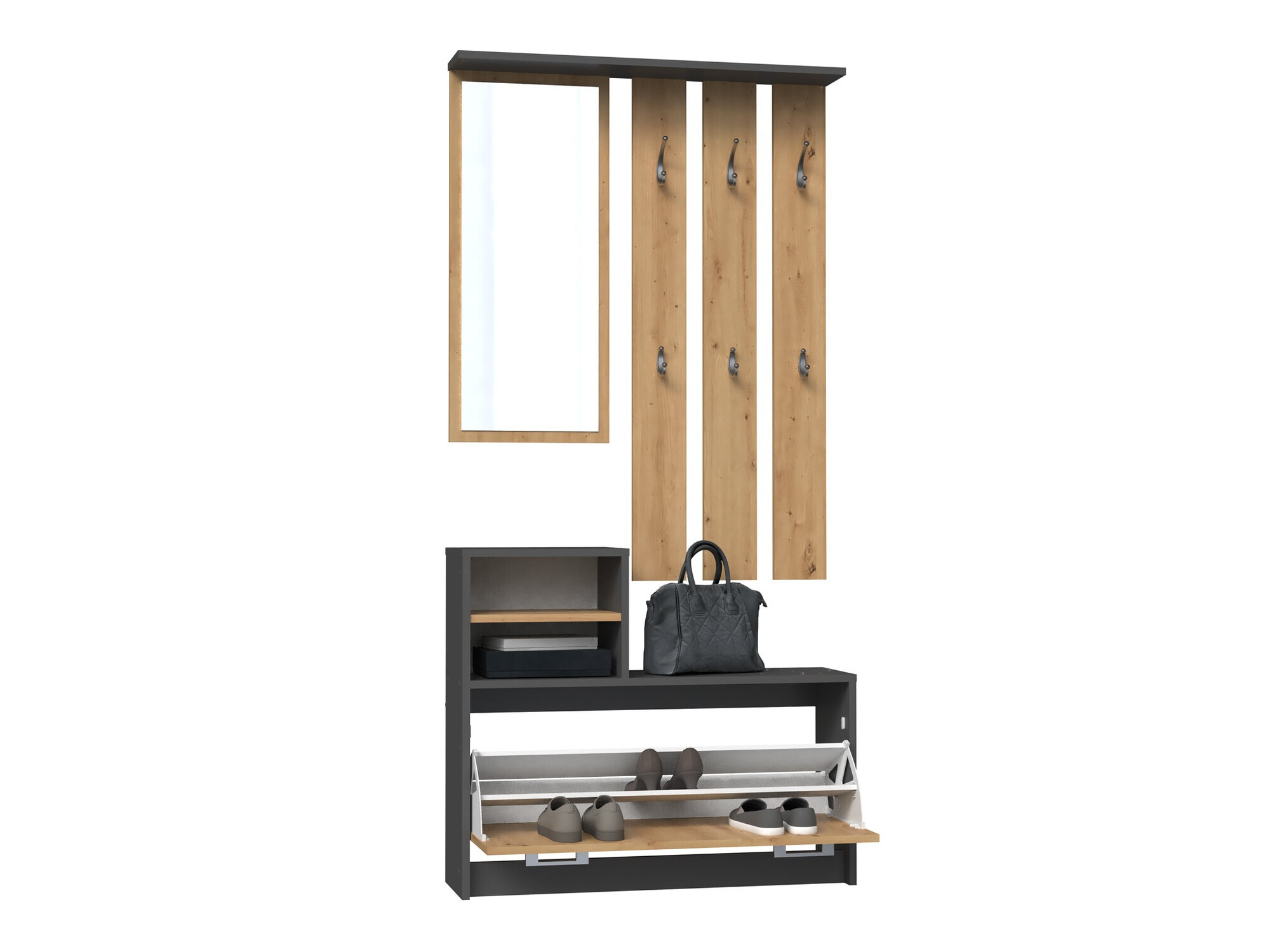 Set za hodnik Mandeville 144 (Artisan hrast + Antracit)