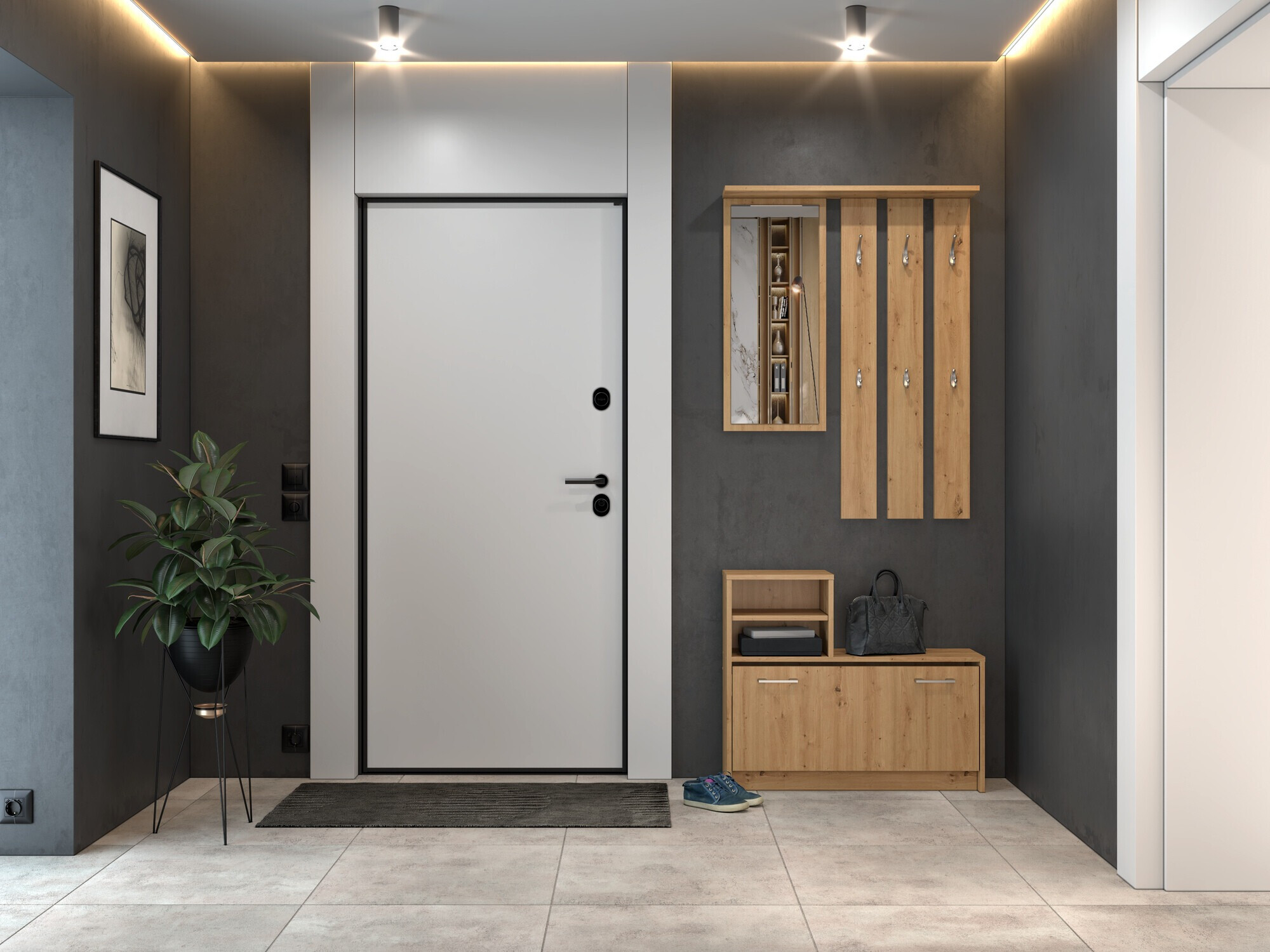 Set za hodnik Mandeville 144 (Artisan hrast)