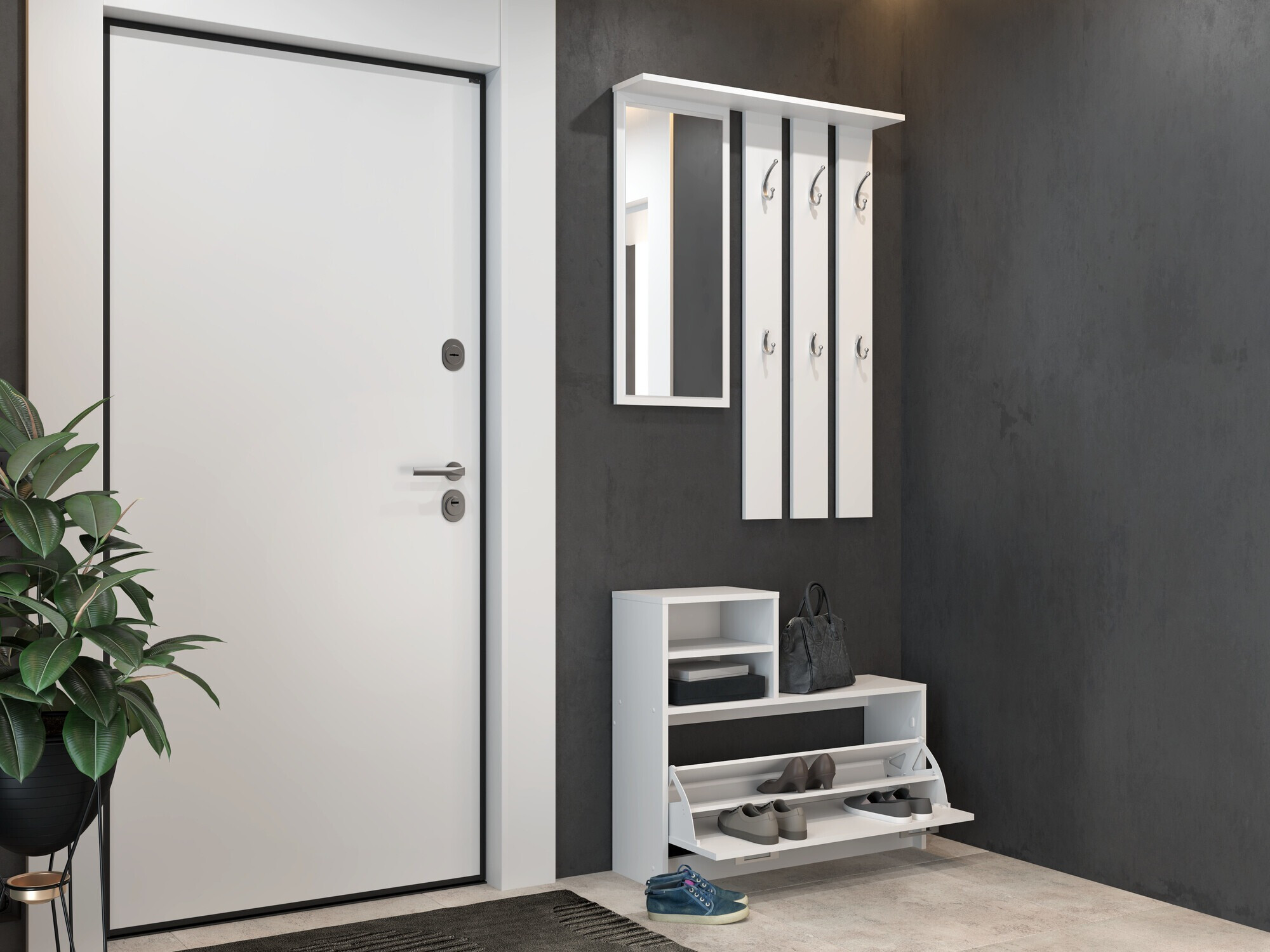 Set za hodnik Mandeville 144 (Belo)