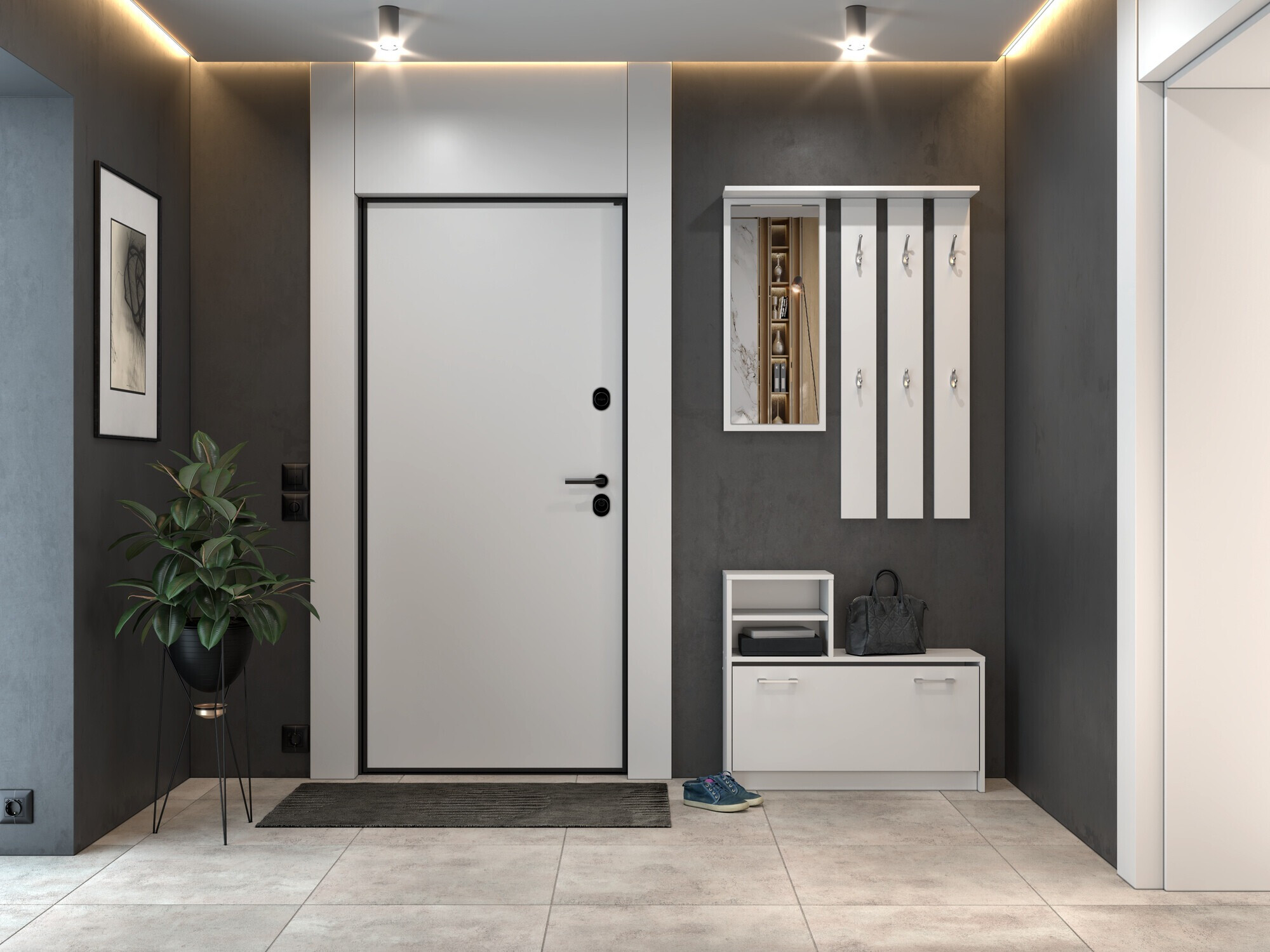 Set za hodnik Mandeville 144 (Belo)