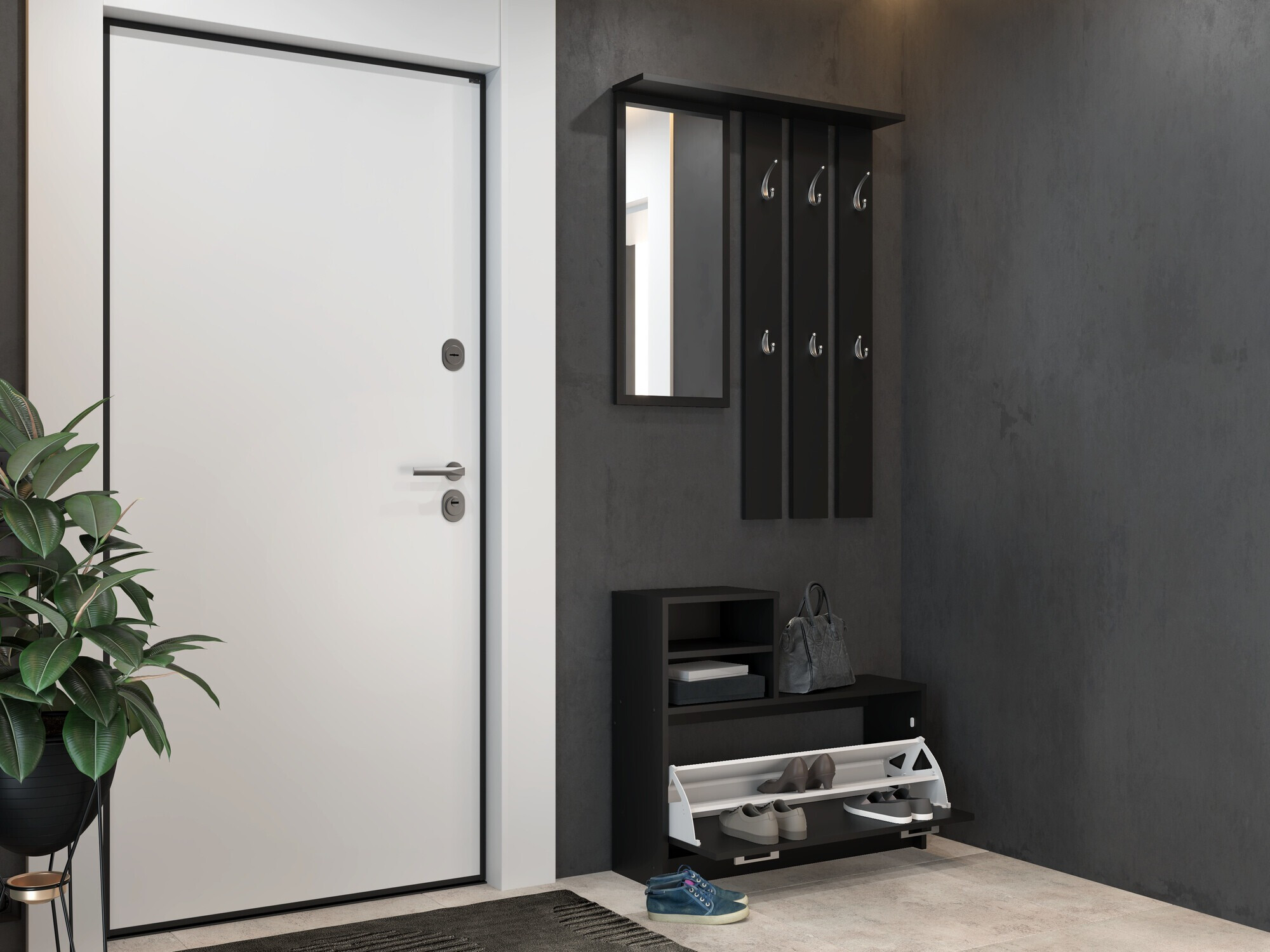 Set za hodnik Mandeville 144 (Crno)