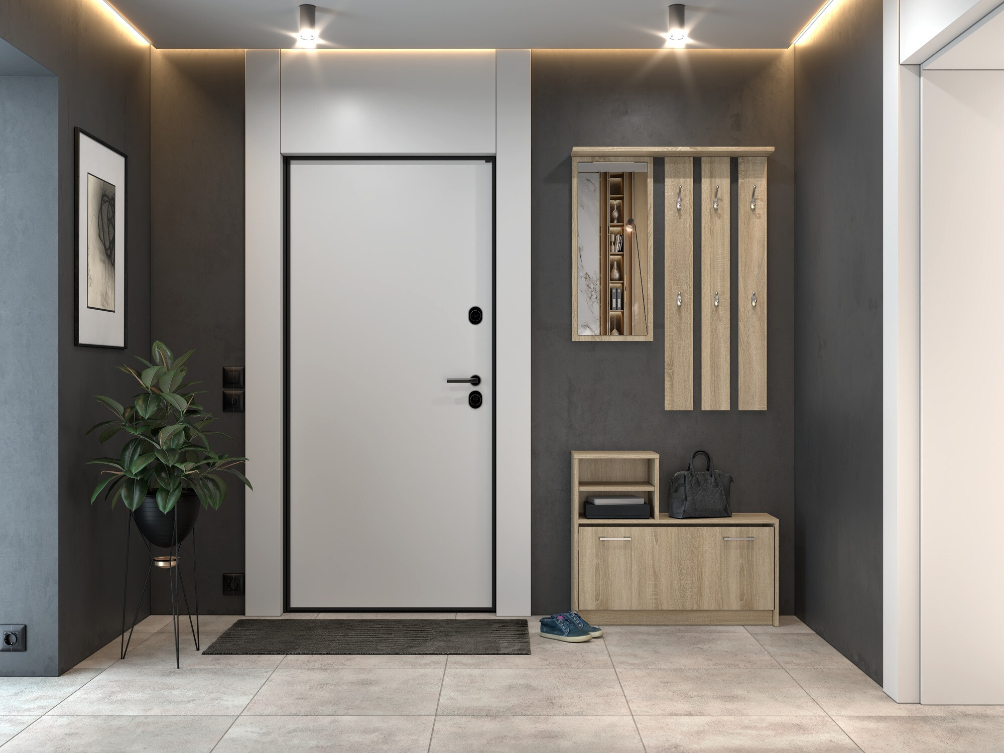 Set za hodnik Mandeville 144 (Sonoma hrast)