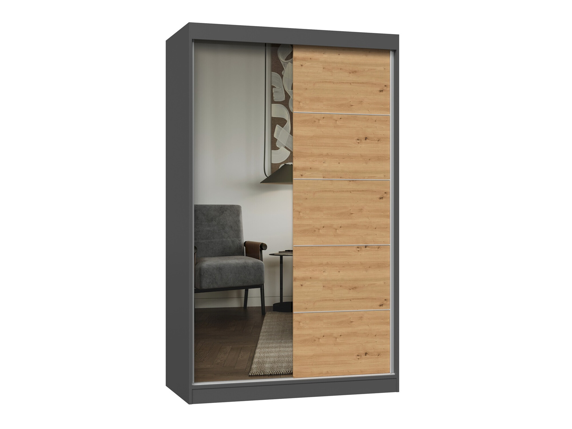Ormar Mandeville 157 (Antracit + Artisan hrast)