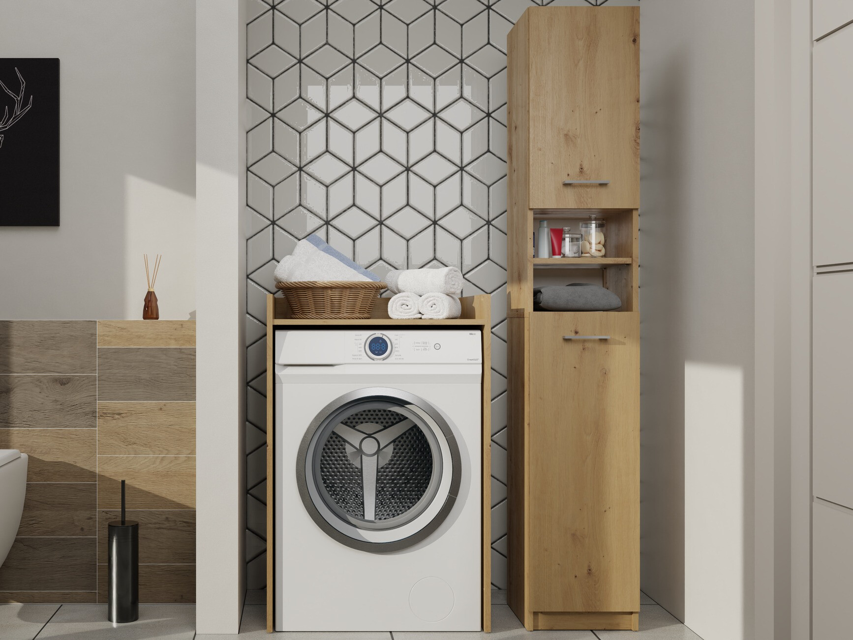 Ormarić za kupatilo Mandeville 152 (Zanatski hrast)