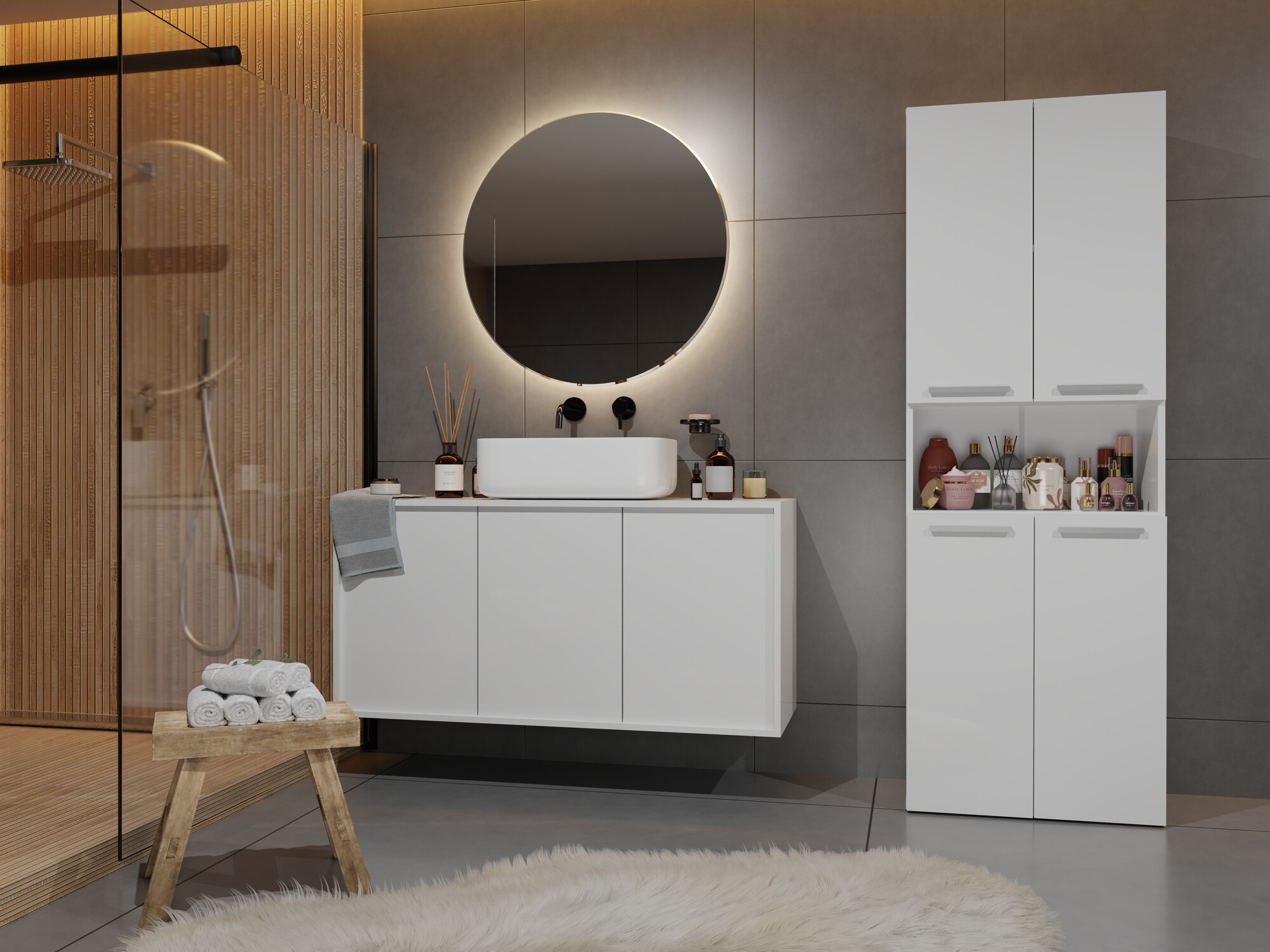 Ormarić za kupatilo Nolmaru 103 (Belo)