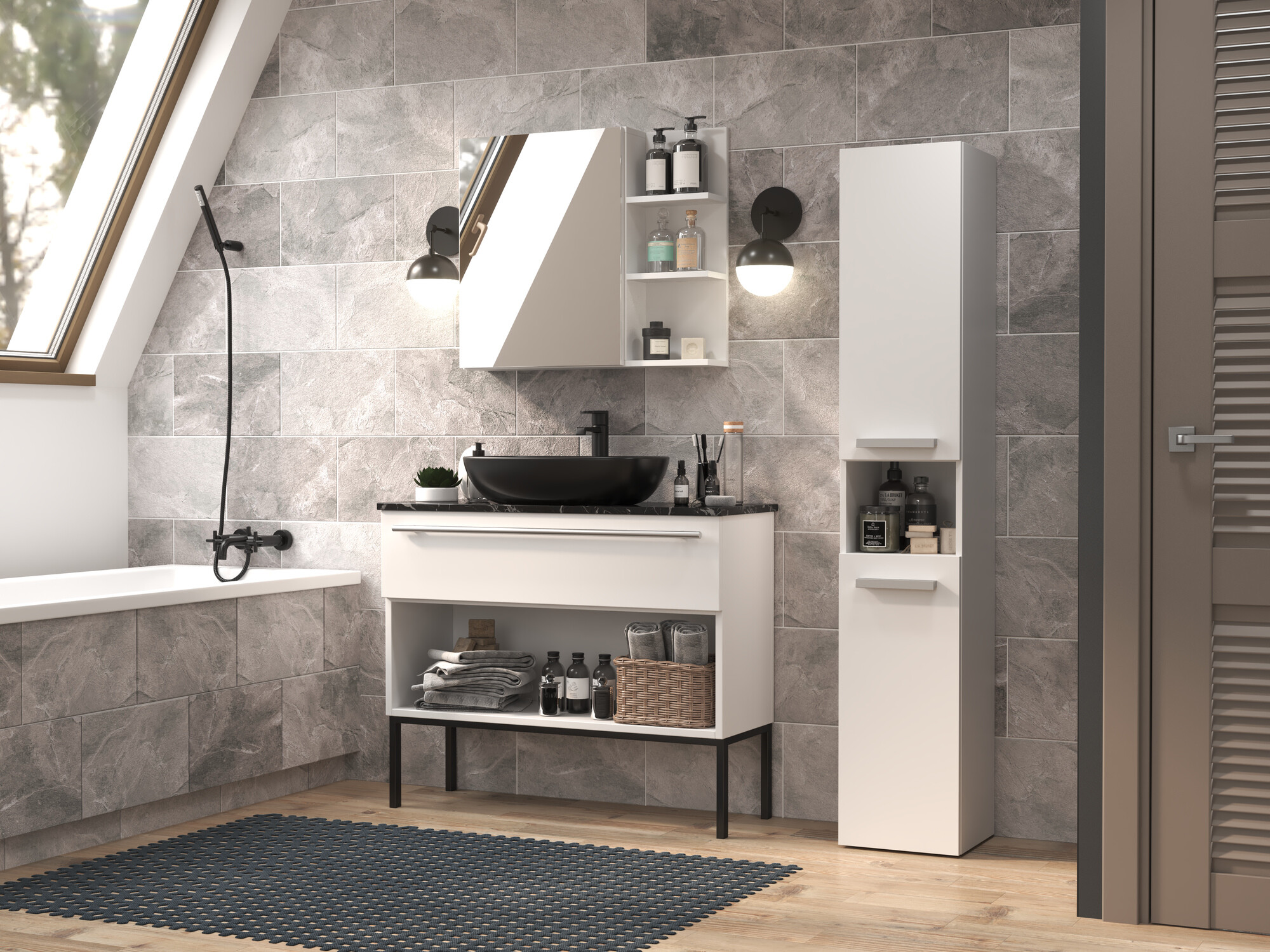 Ormarić za kupatilo Nolmaru 104 (Belo)