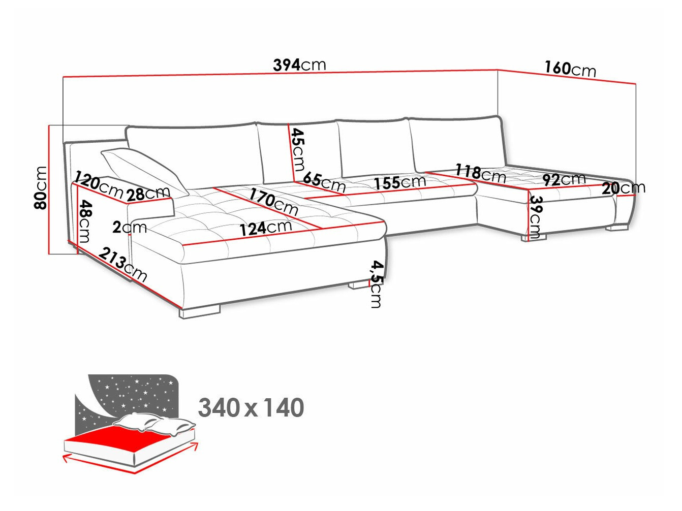 Ugaona sofa Comfivo 106 (Kronos 09 + Paros 05)