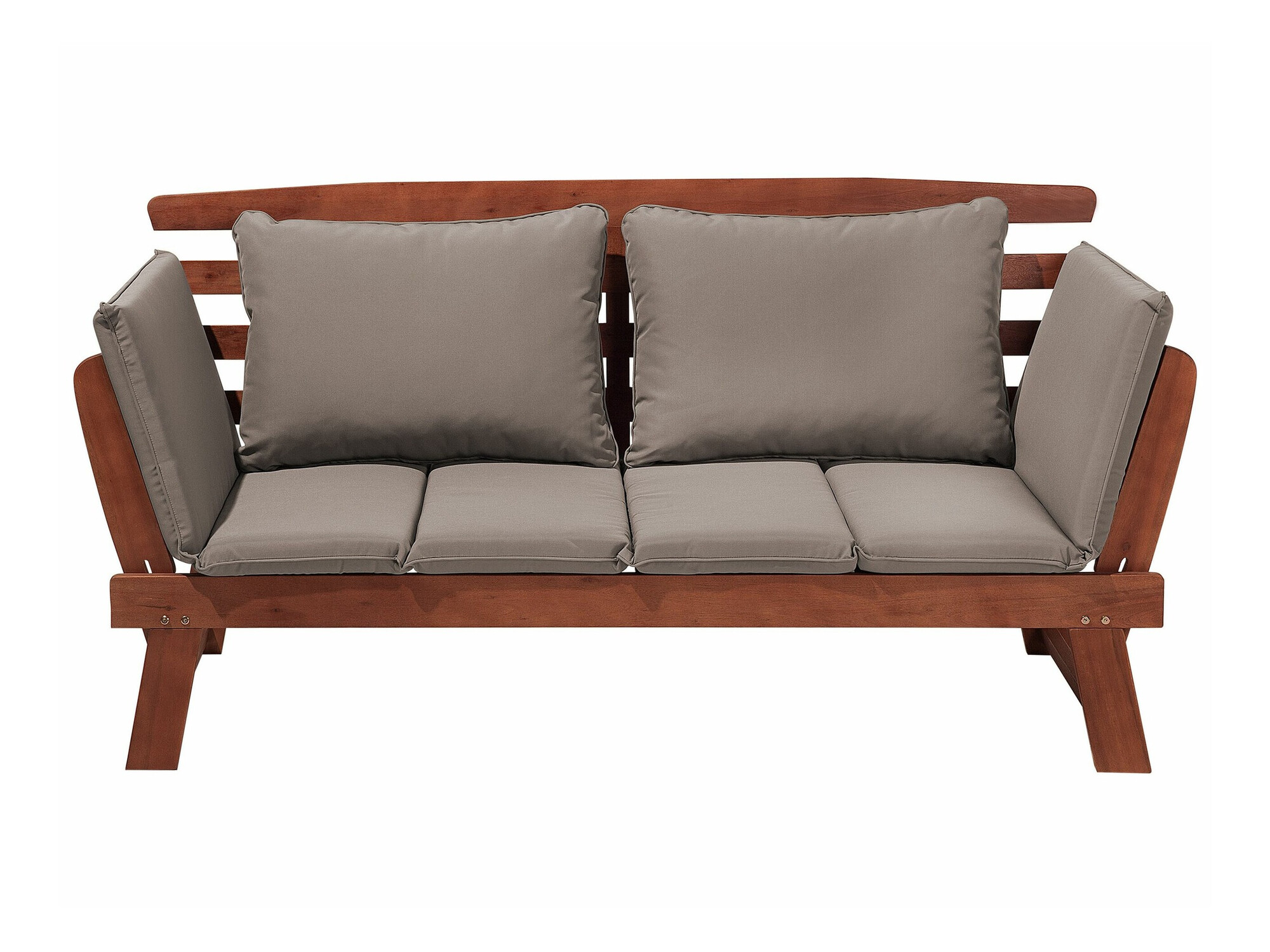 Baštenska sofa Berwyn 1979 (Sivo + Tamno drvo)