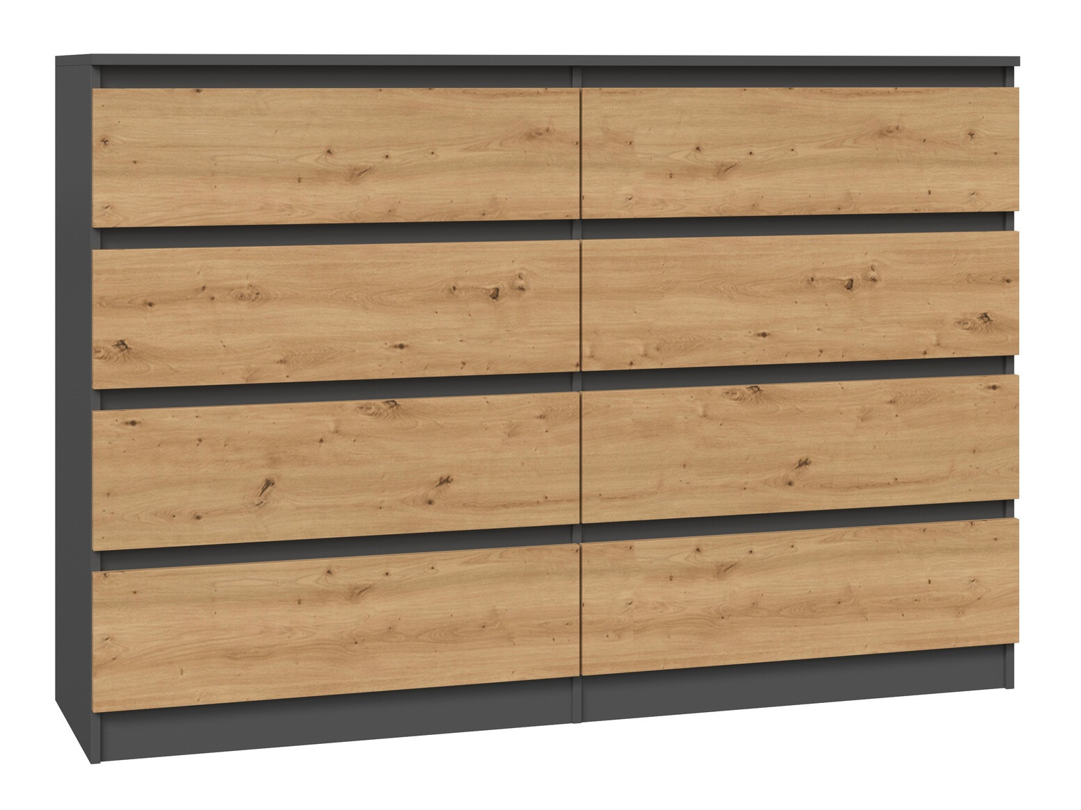 Komoda Elbvelu 100 (Antracit + Artisan hrast)