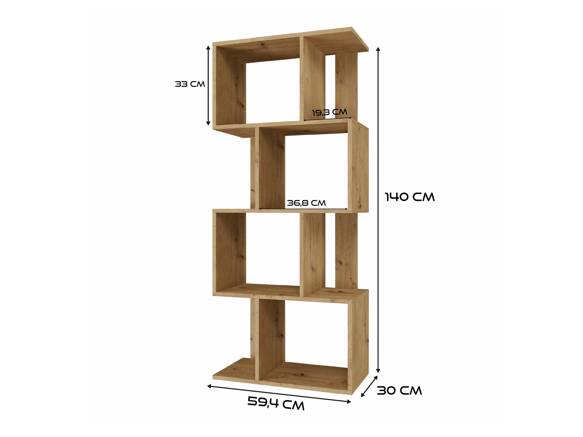 Polica Mandeville 160 (Zanatski hrast)