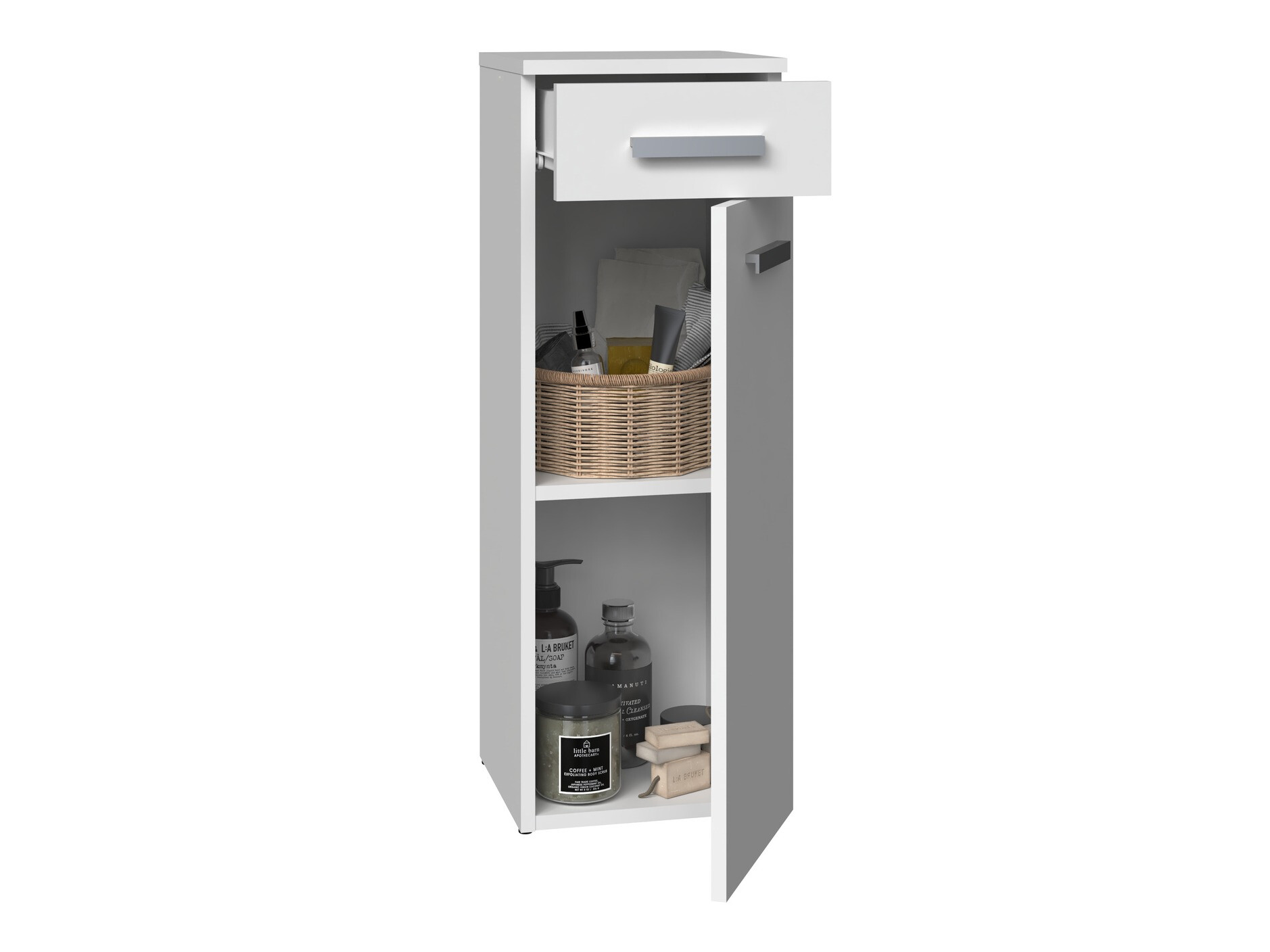 Samostojeći kupatilski ormarić Nolmaru 109 (Belo)