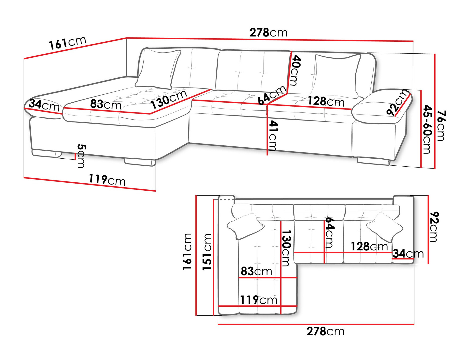 Ugaona sofa Comfivo 219 (Soul 20)