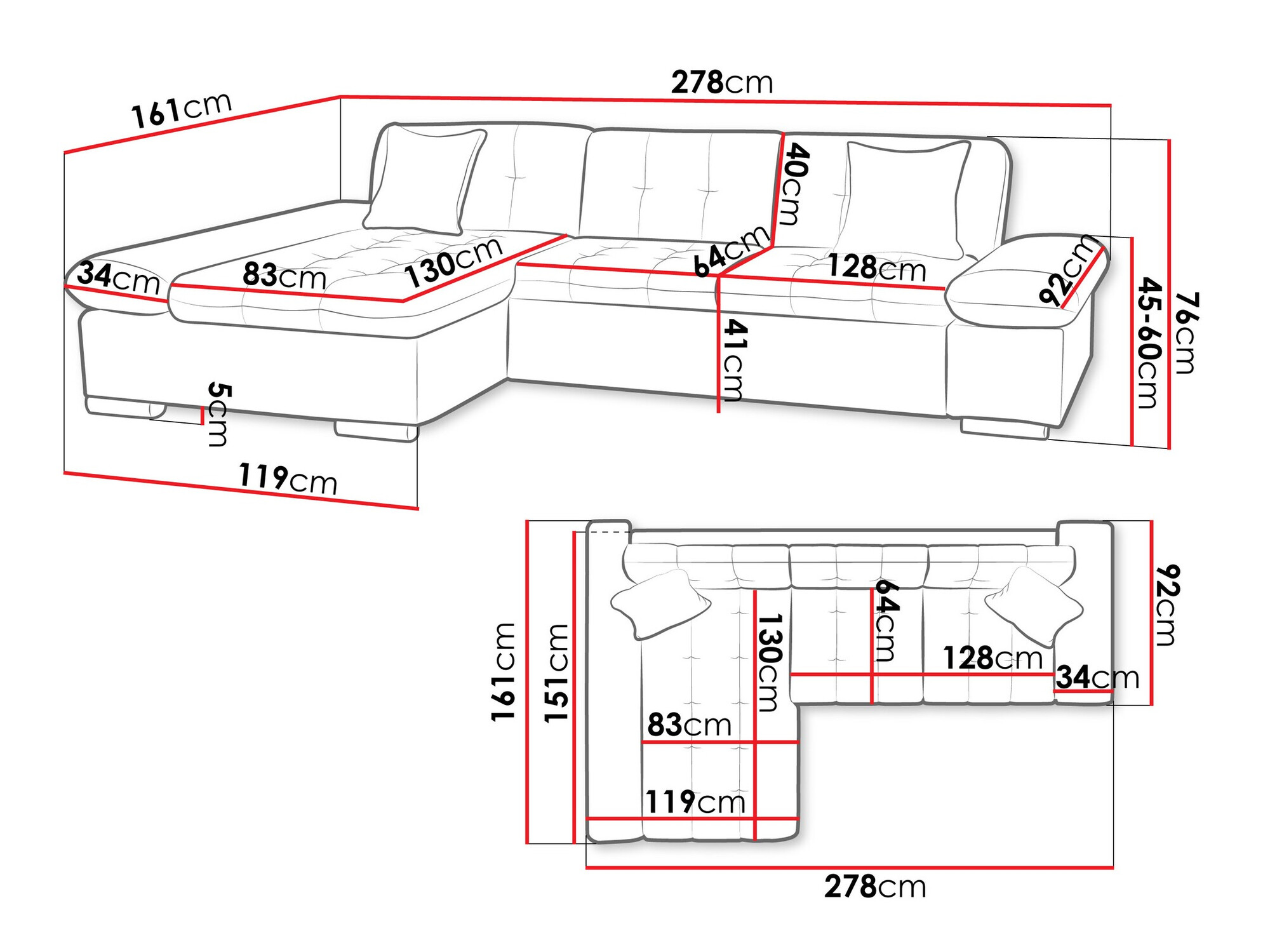 Ugaona sofa Comfivo 219 (Soul 20)