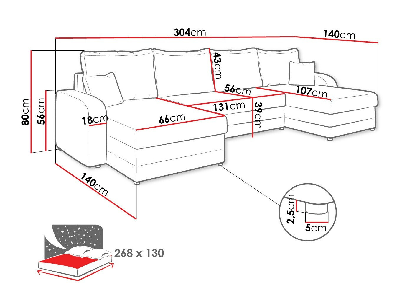 Ugaona sofa Comfivo 297 (Soul 20 + Soul 13)