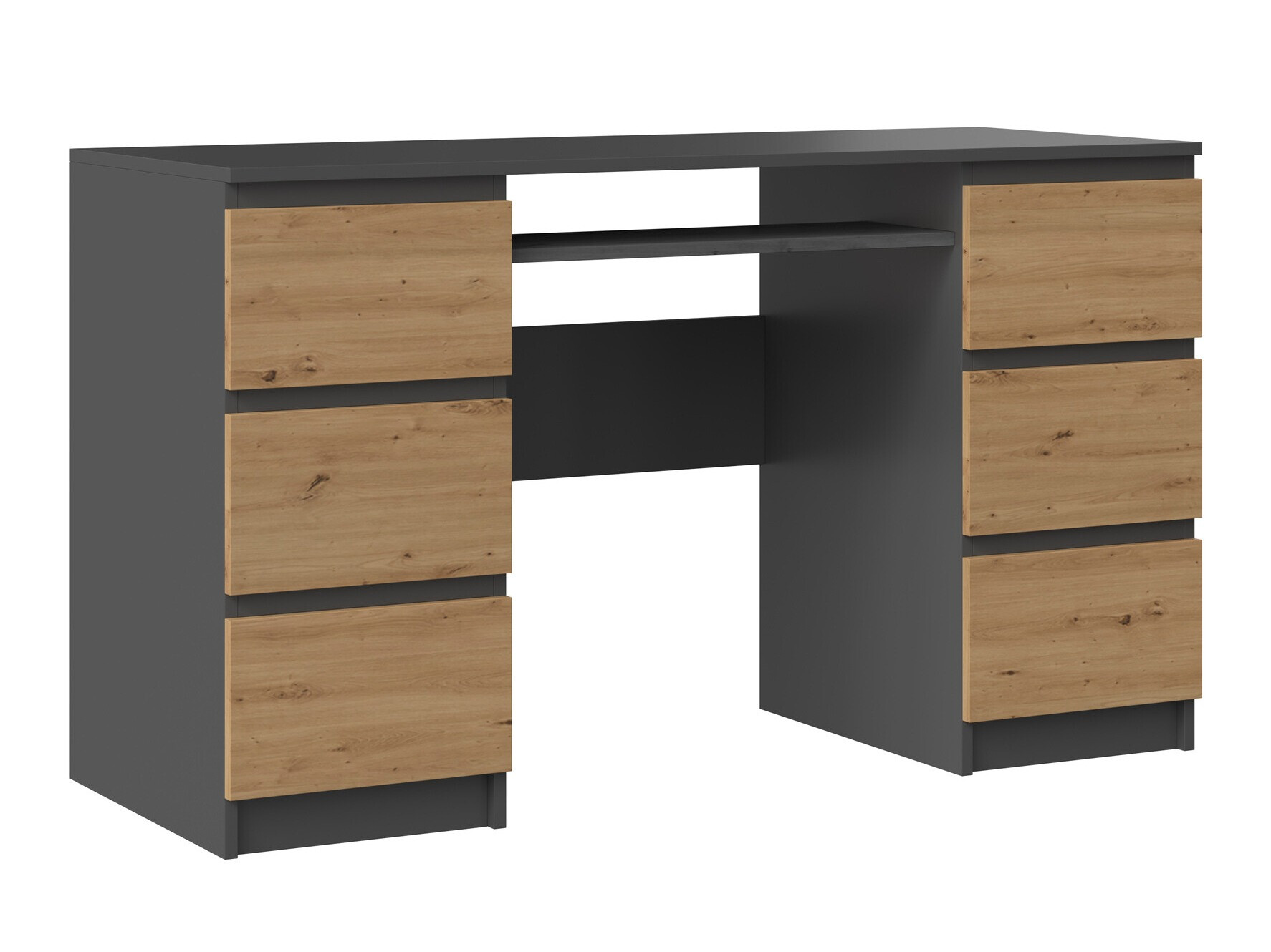 Kancelarijski sto Mandeville 178 (Antracit + Artisan hrast)