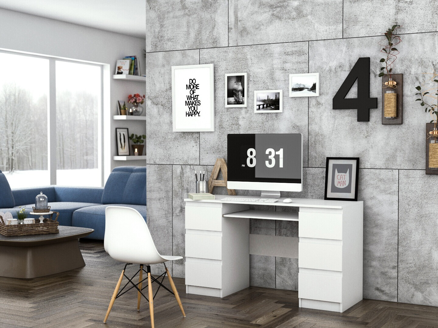 Kancelarijski sto Mandeville 178 (Belo)