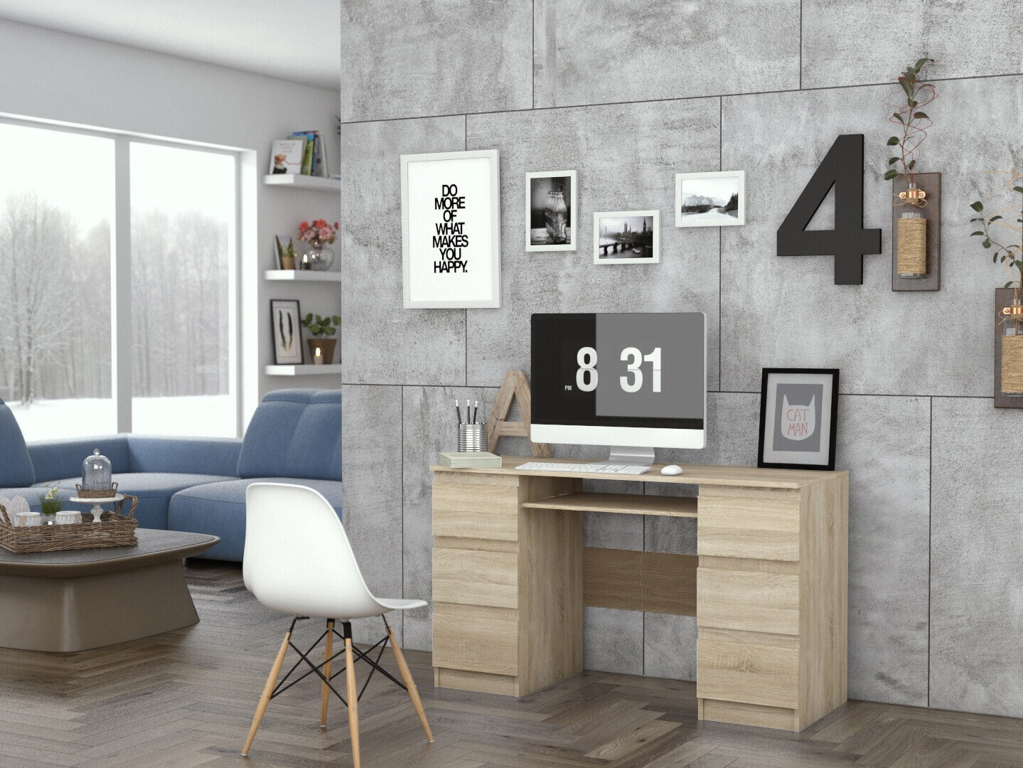 Kancelarijski sto Mandeville 178 (Sonoma hrast)