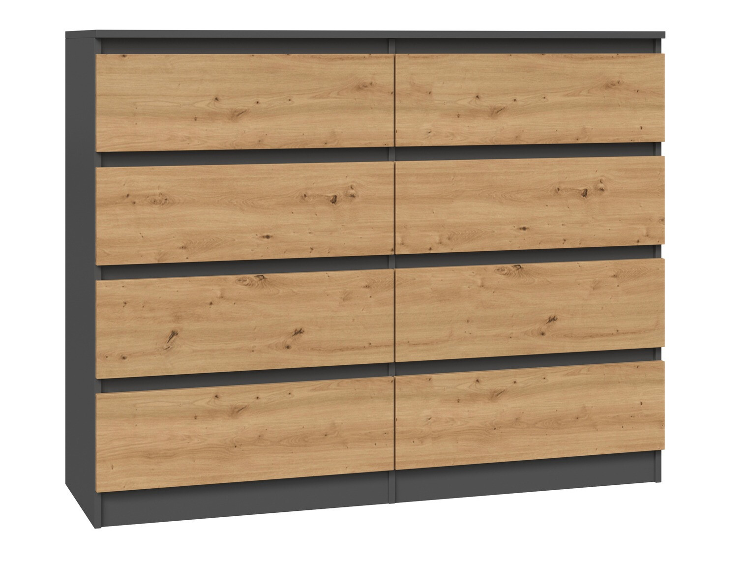 Komoda Elbvelu 101 (Antricit (ugalj) + Zanatski hrast)