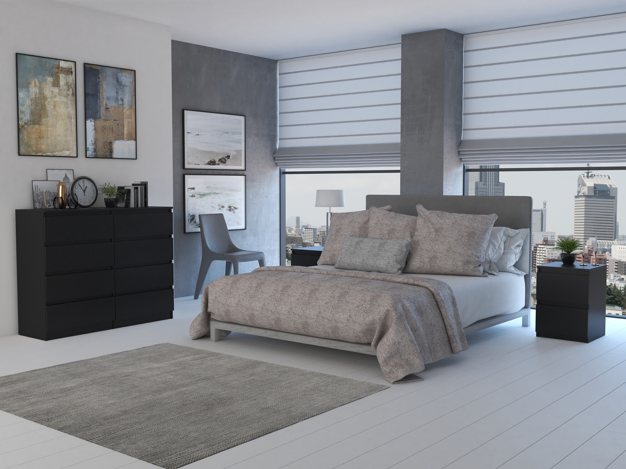 Komoda Elbvelu 101 (Crno)