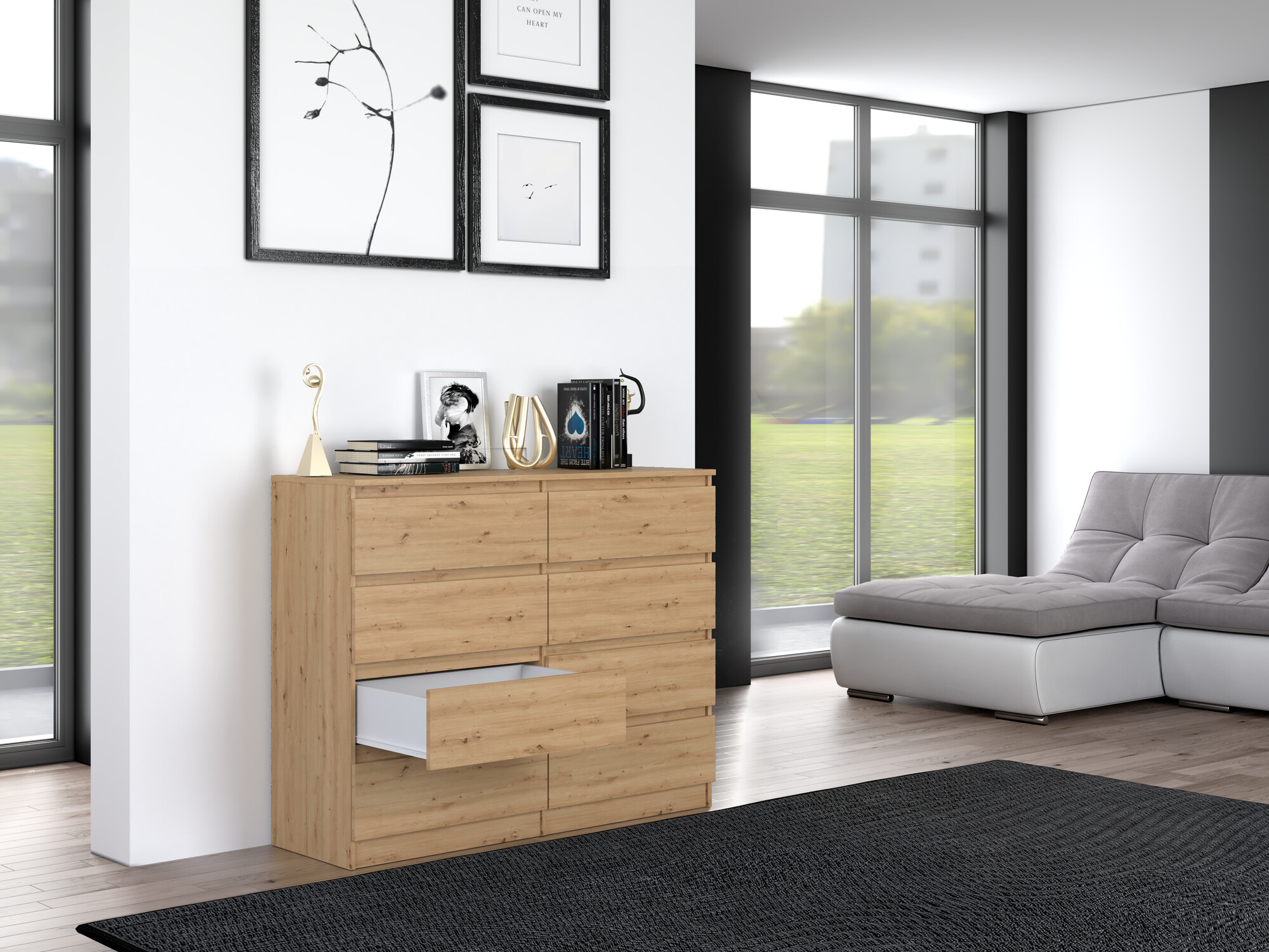 Komoda Elbvelu 101 (Zanatski hrast)