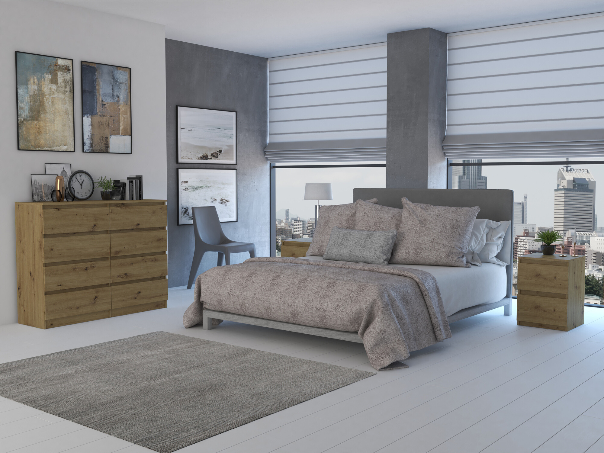 Komoda Elbvelu 101 (Zanatski hrast)